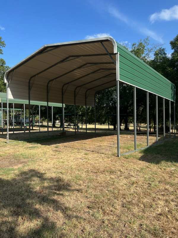 This is one of our covered RV Spaces at BRB. this is one of 5 spaces available.