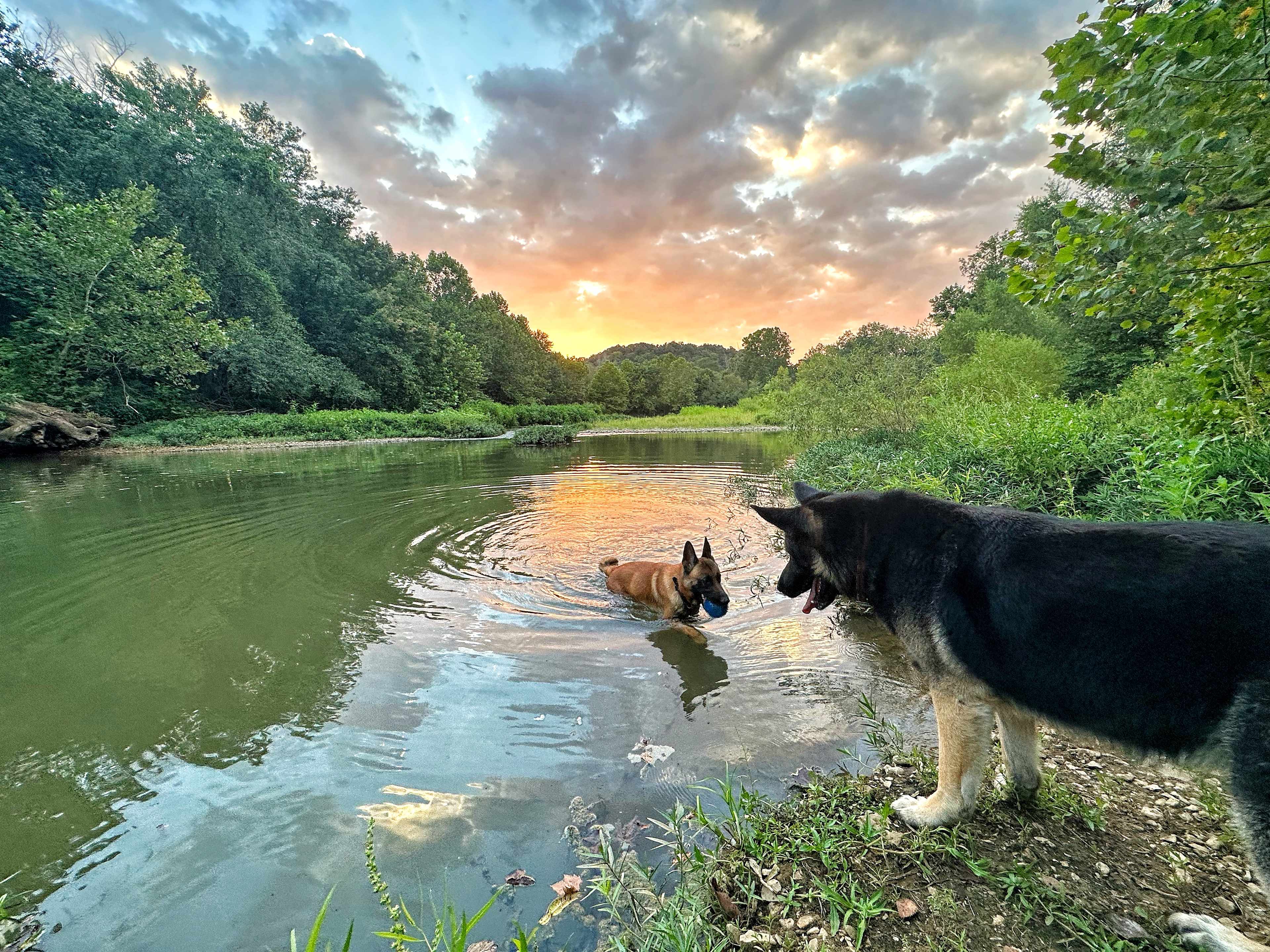 Enjoying the beautiful sunset out at Tylers! 

