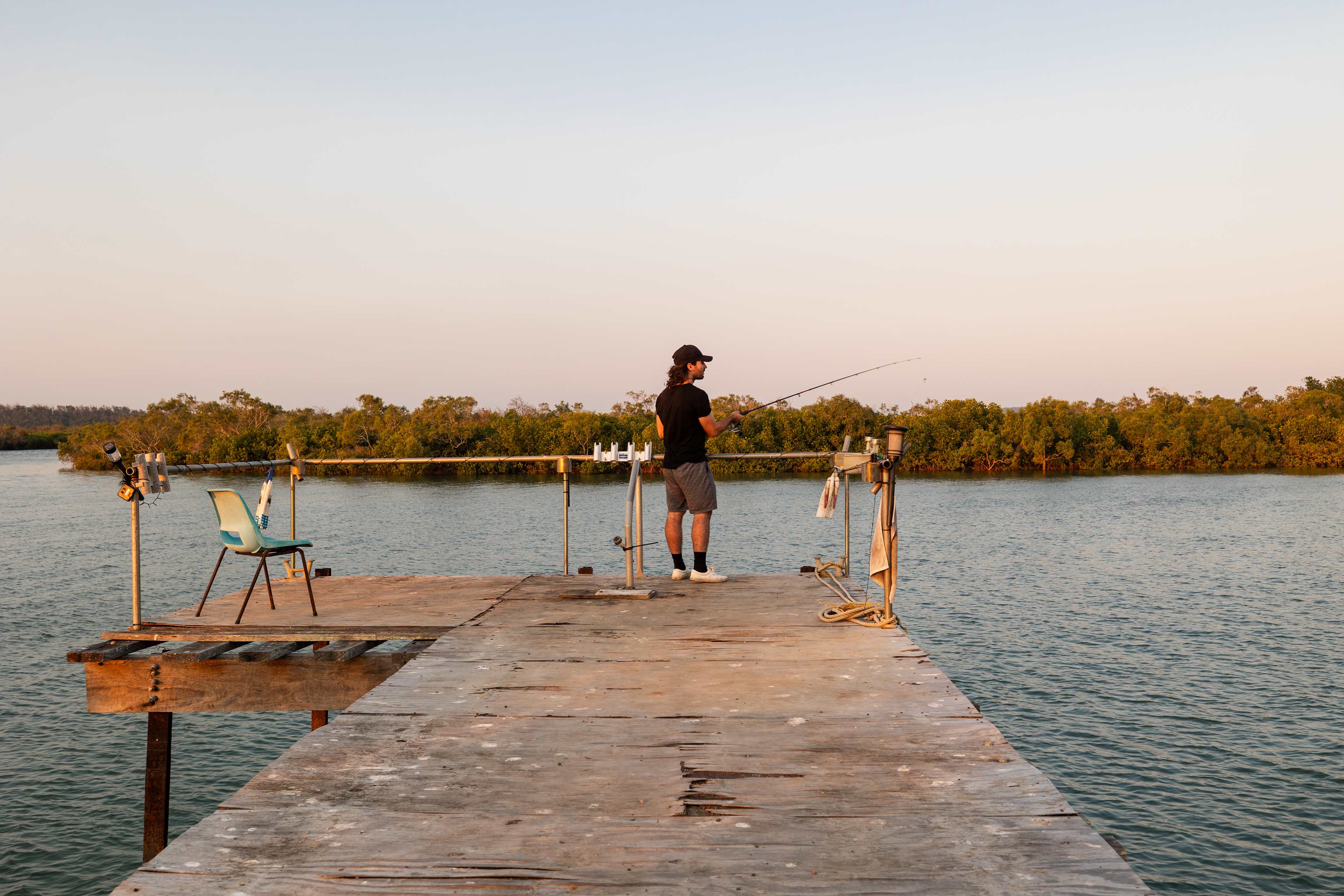 Fishing from the jetty