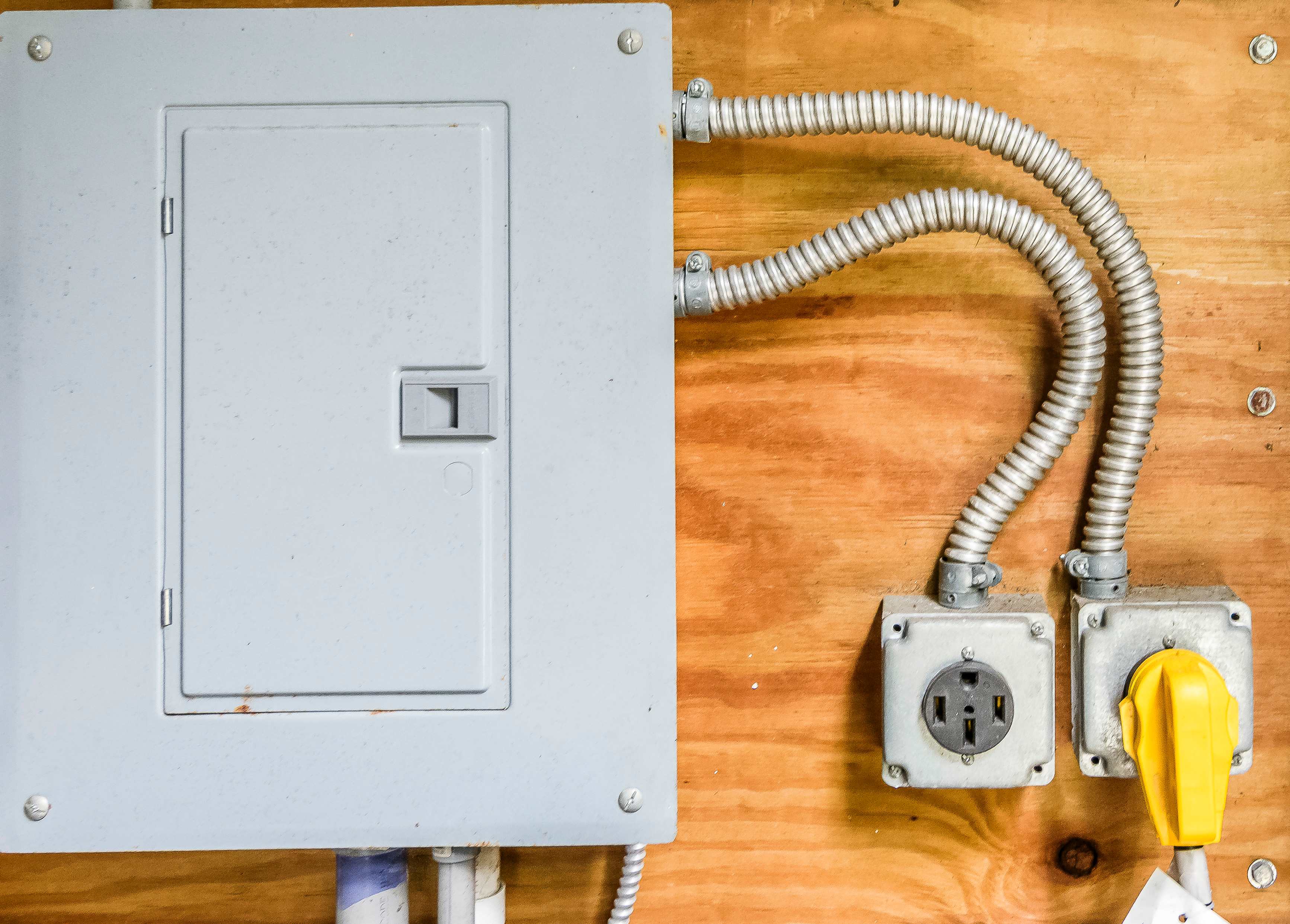 50 amp service (need a 30 amp dongle for conversion if your RV requires 30 amp)