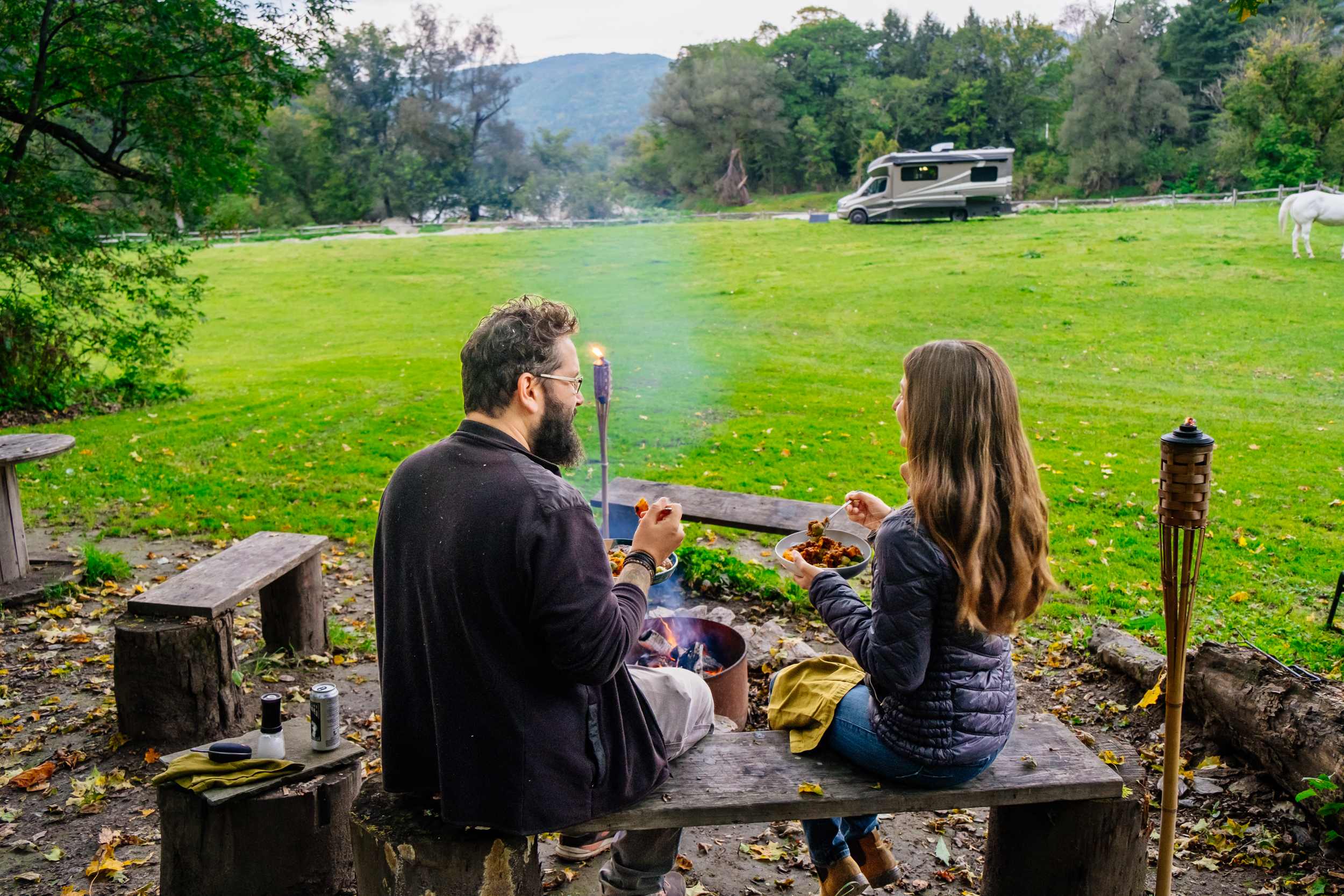 Dinner fireside