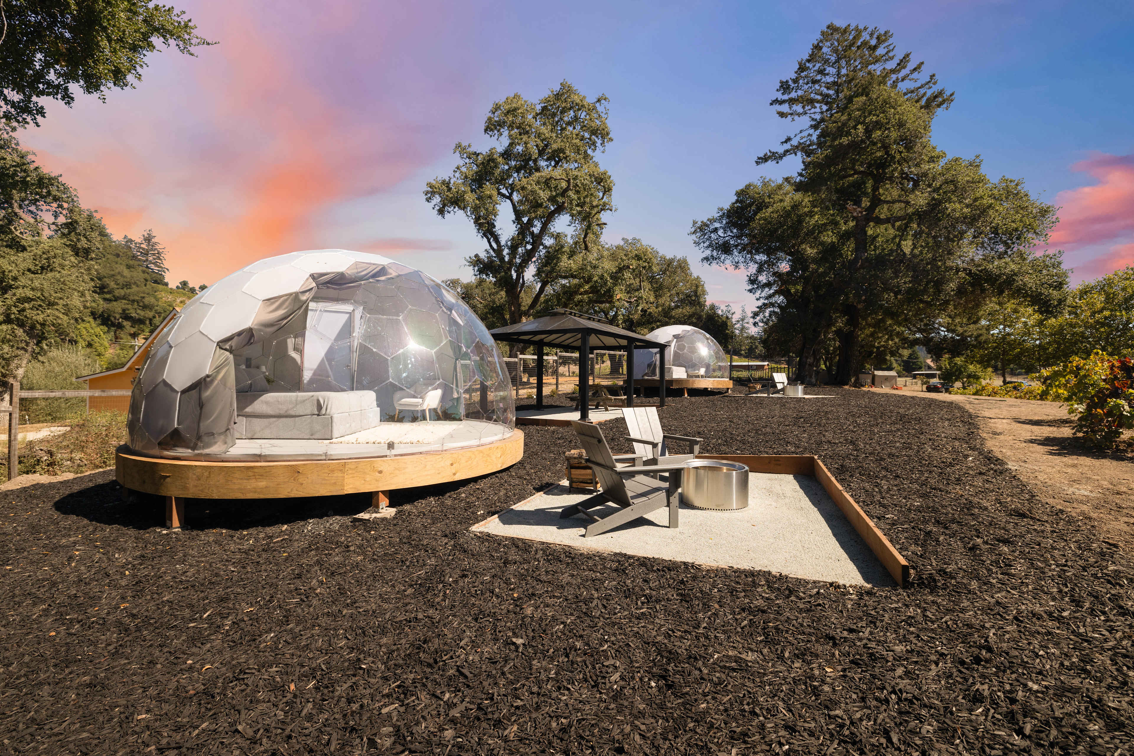 Hilltop Vineyard Dome Glamping