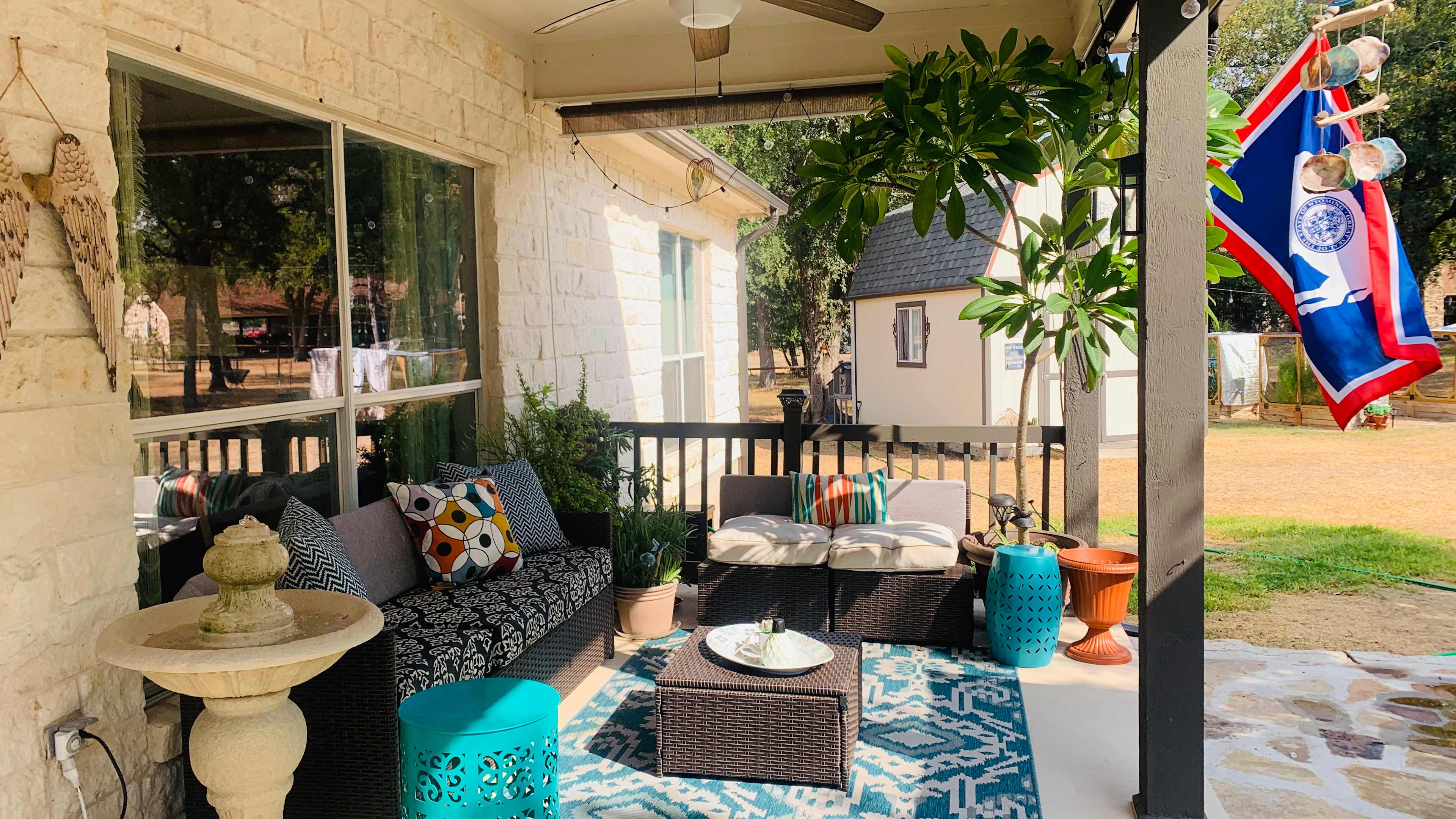 Our back patio for your enjoyment.