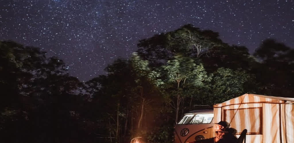 Stargazing under the firelight from Rileys Corner
