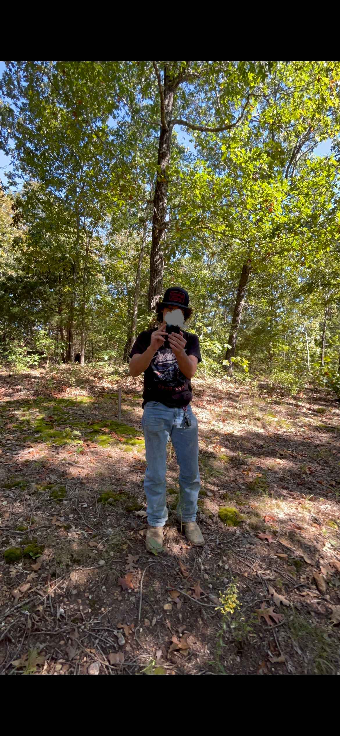 This monkey just jumped down from a tree and took a picture of me!