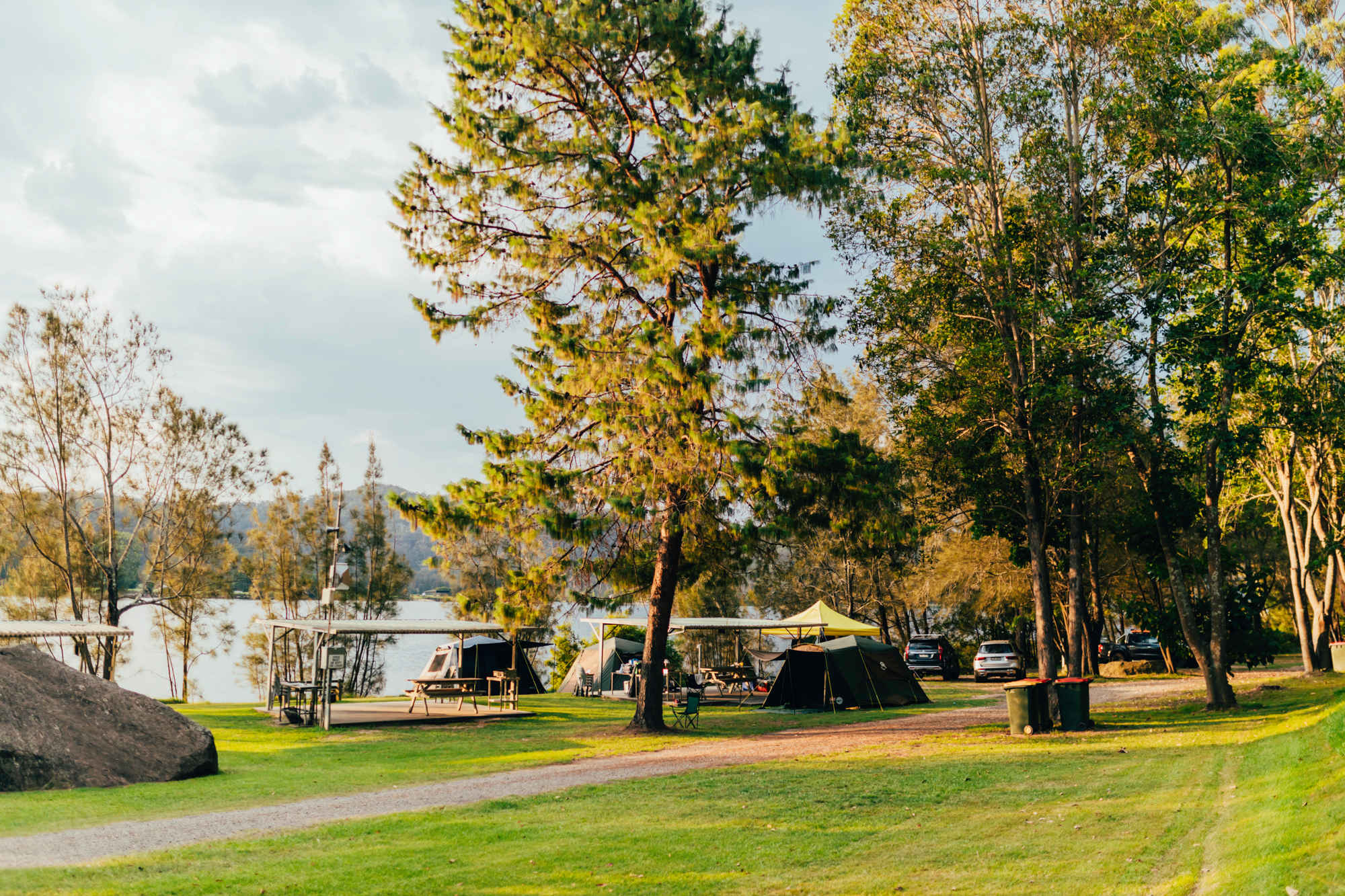 Afternoon sun in the campground