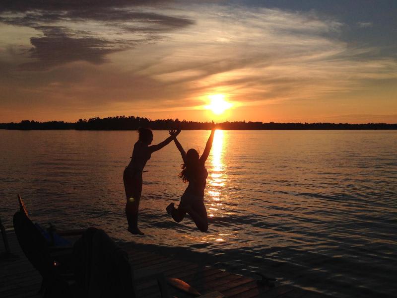 Jump into the crystal clear water.