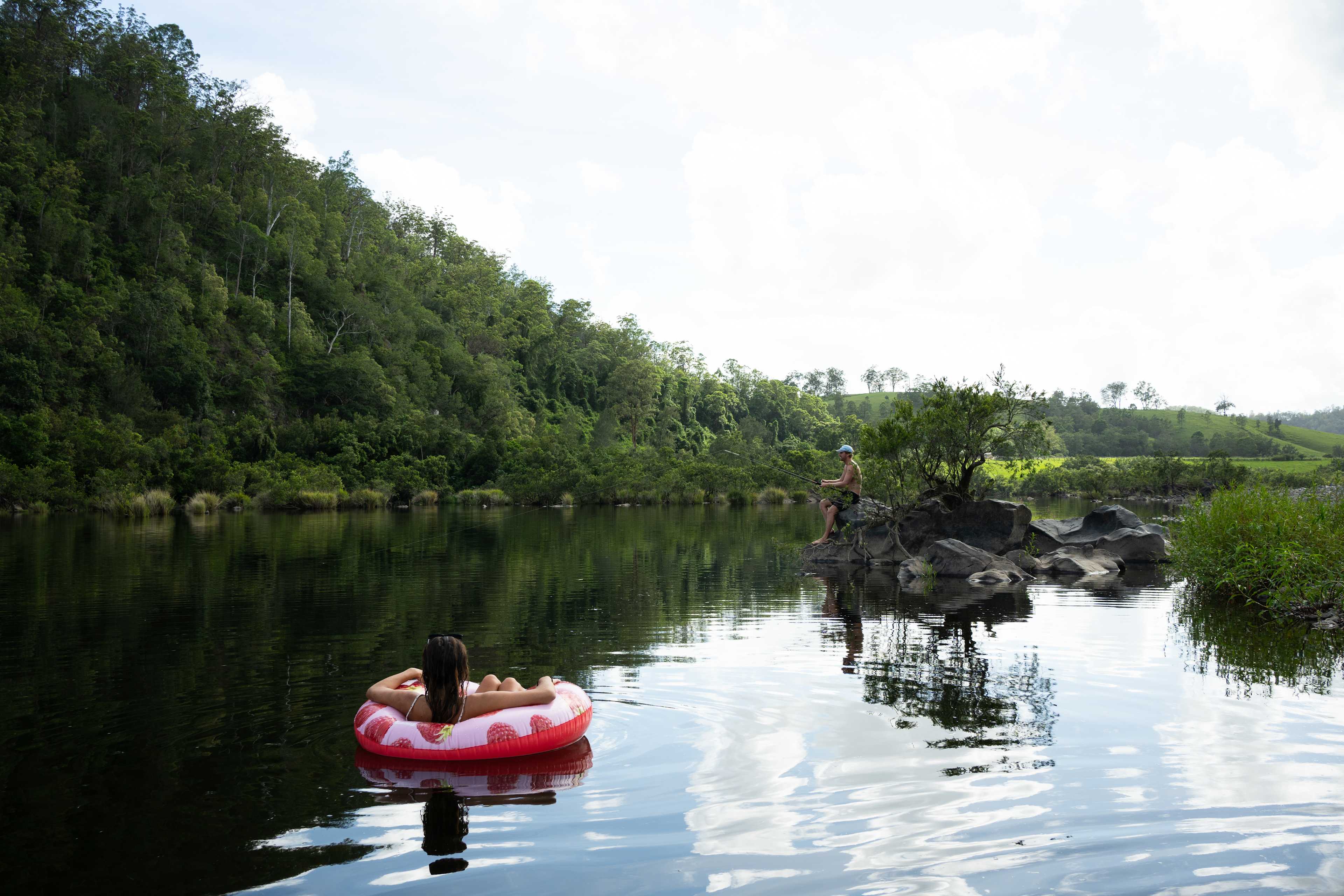 Enjoy the mornings with a fresh swim and wetting a line.