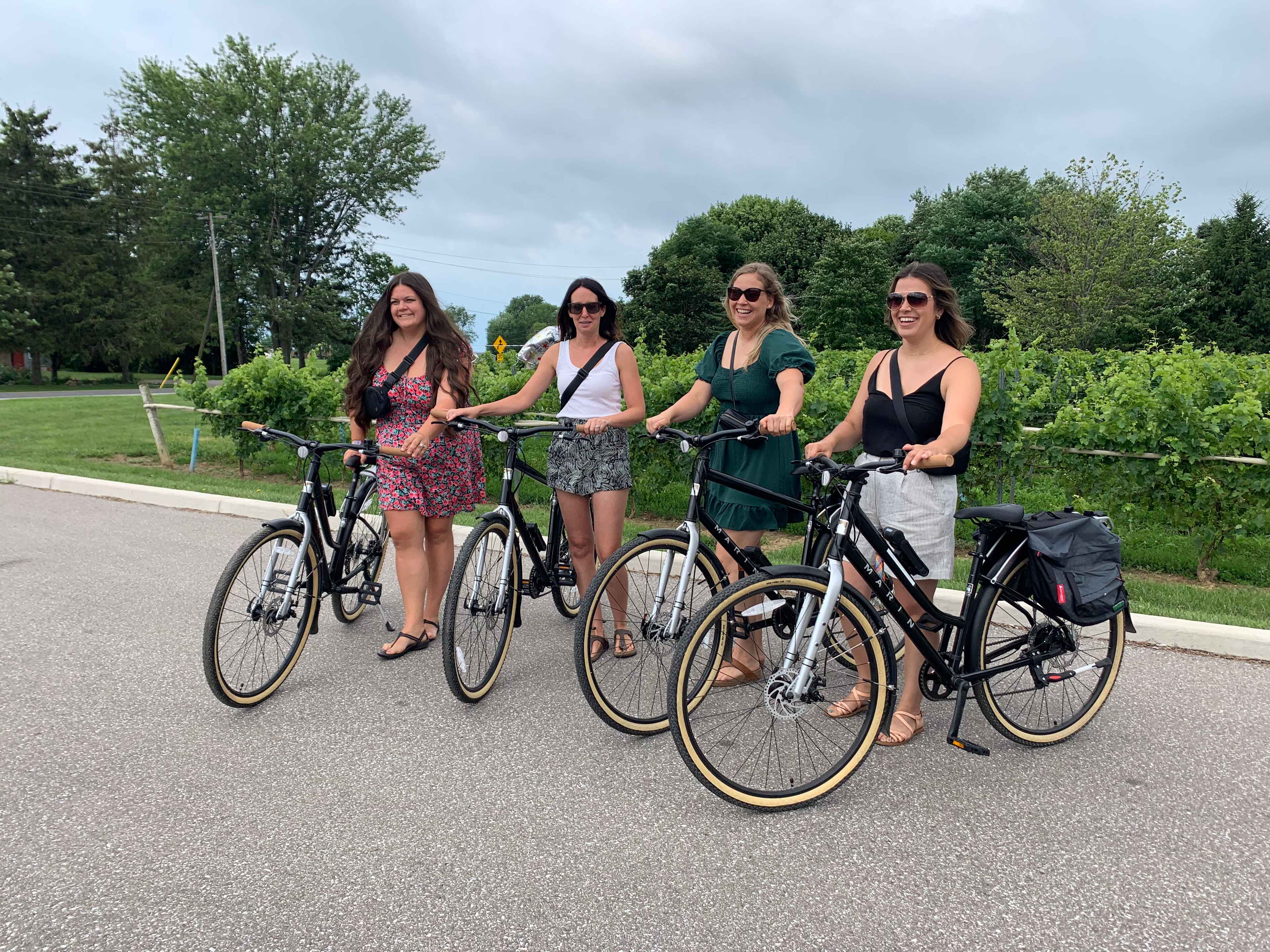 Four bikes for rent at Bridgewood Farms

