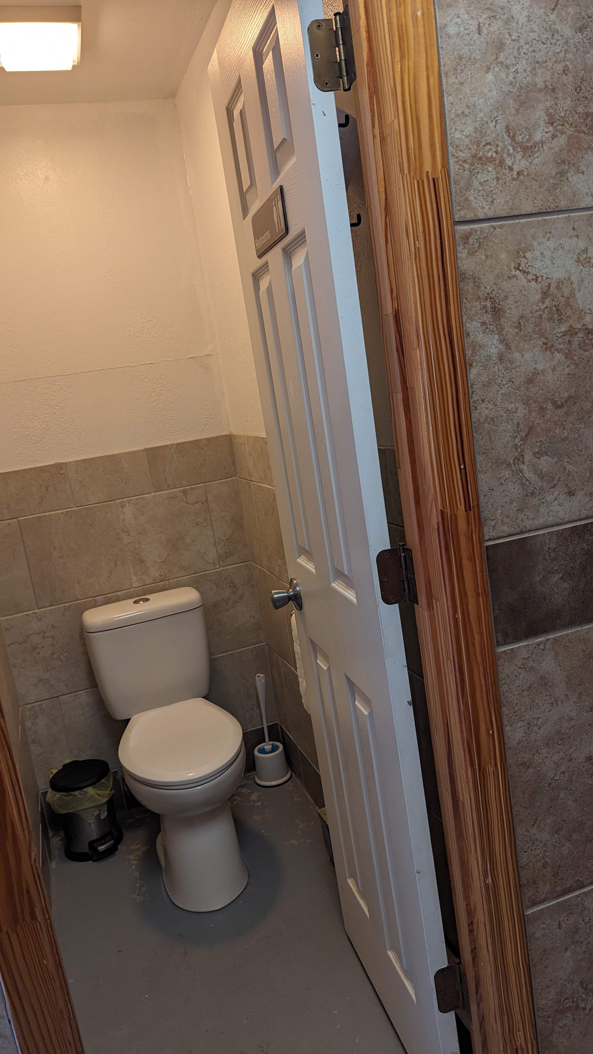 Bathrooms in guest facilities building 