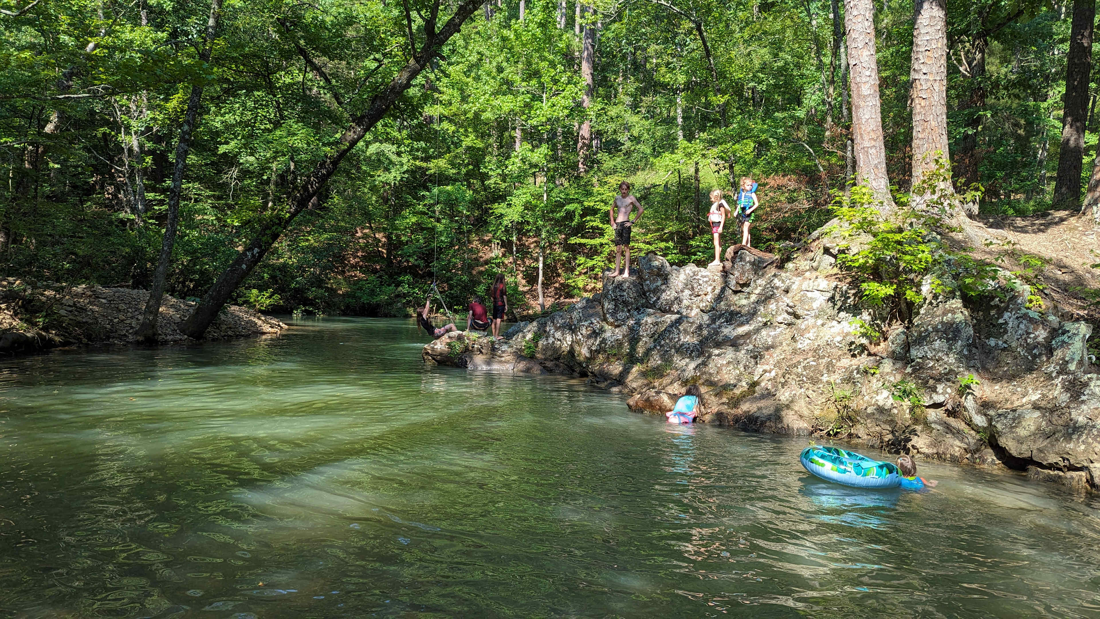 Swimming hole short drive away