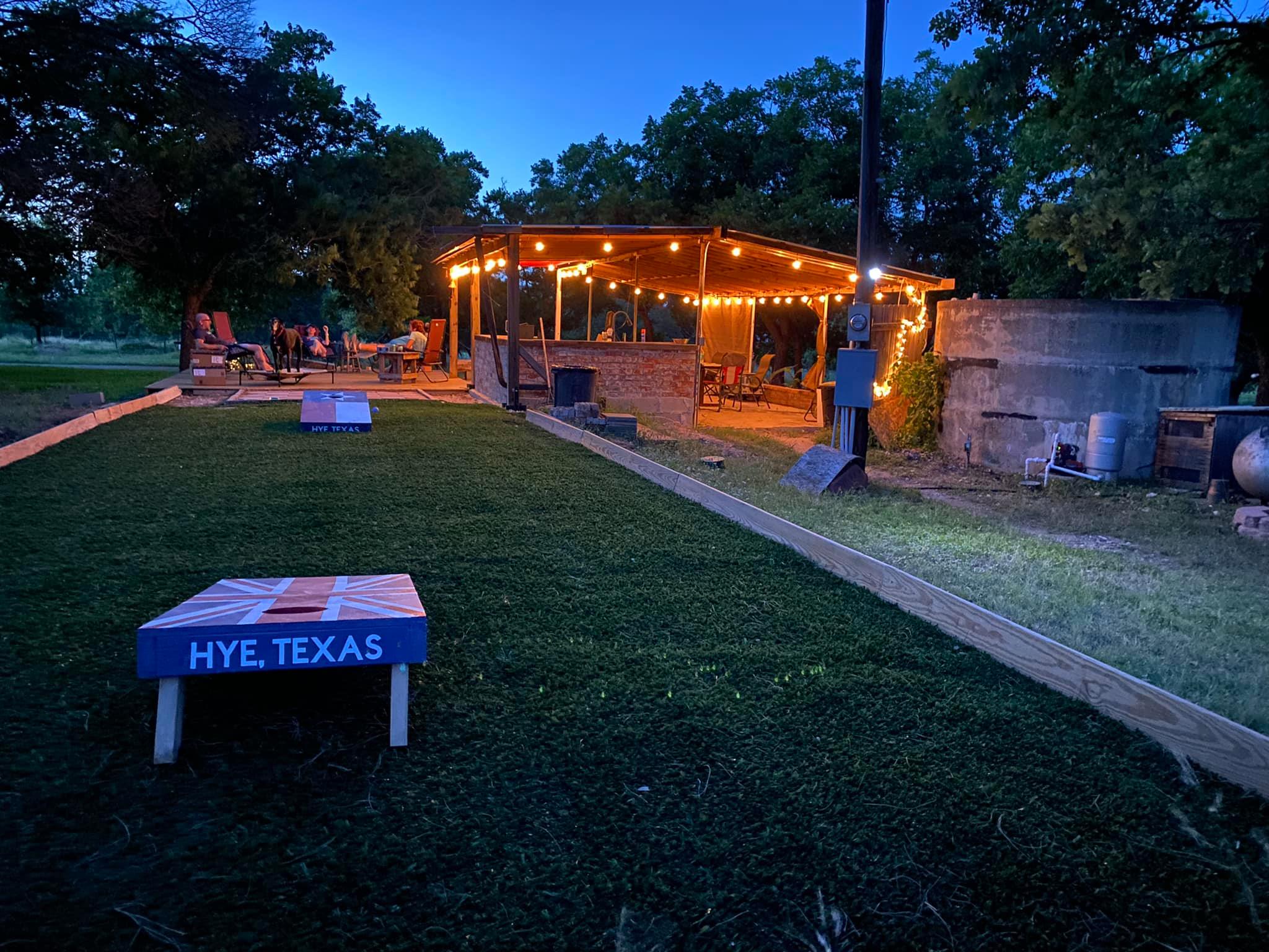 Enjoy sitting out under the stars on the patio. Eat dinner in the covered outdoor kitchen, or play corn hole or Bocci ball on the sport court.
