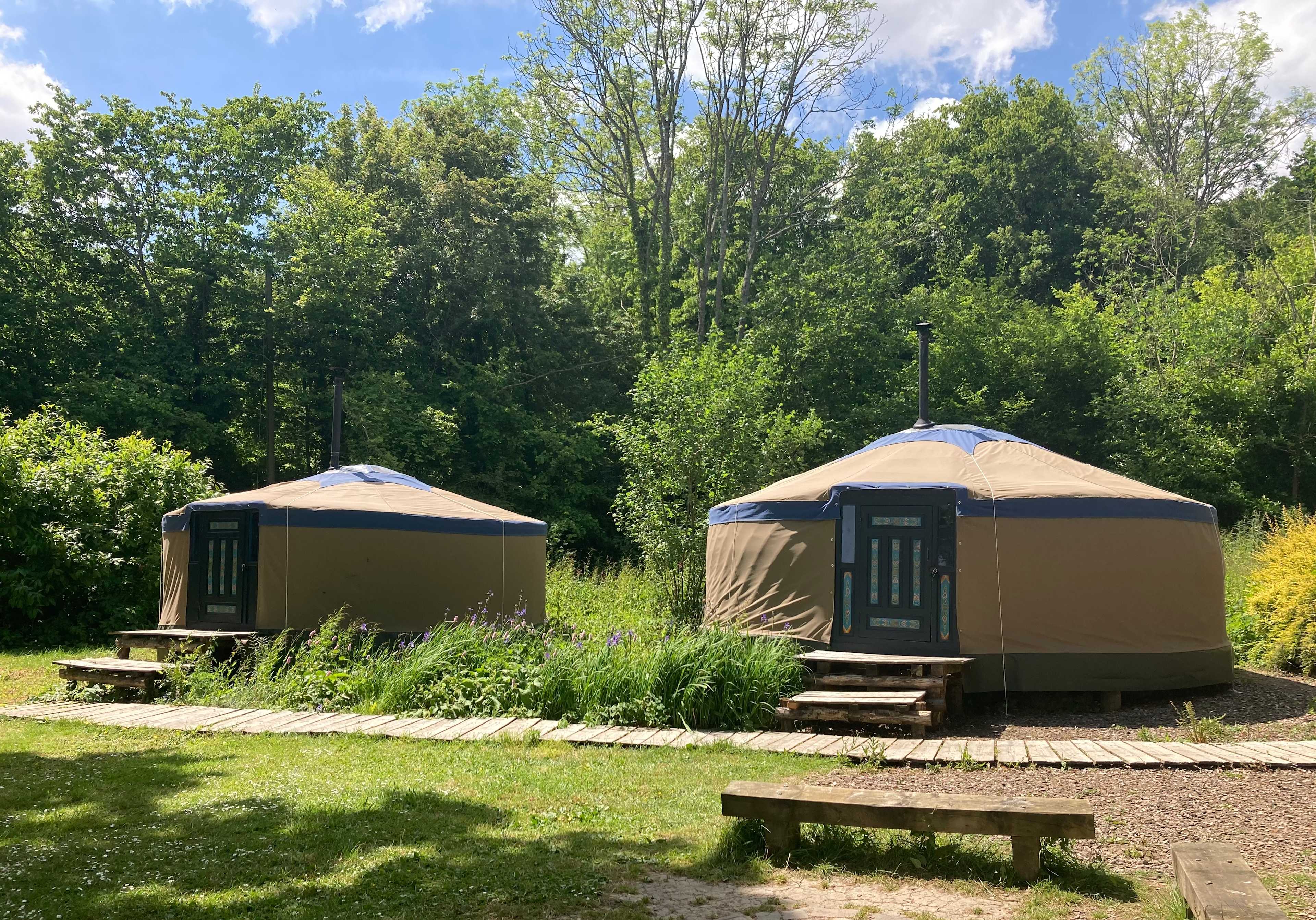 Yurts Bedroom and Sitting room 