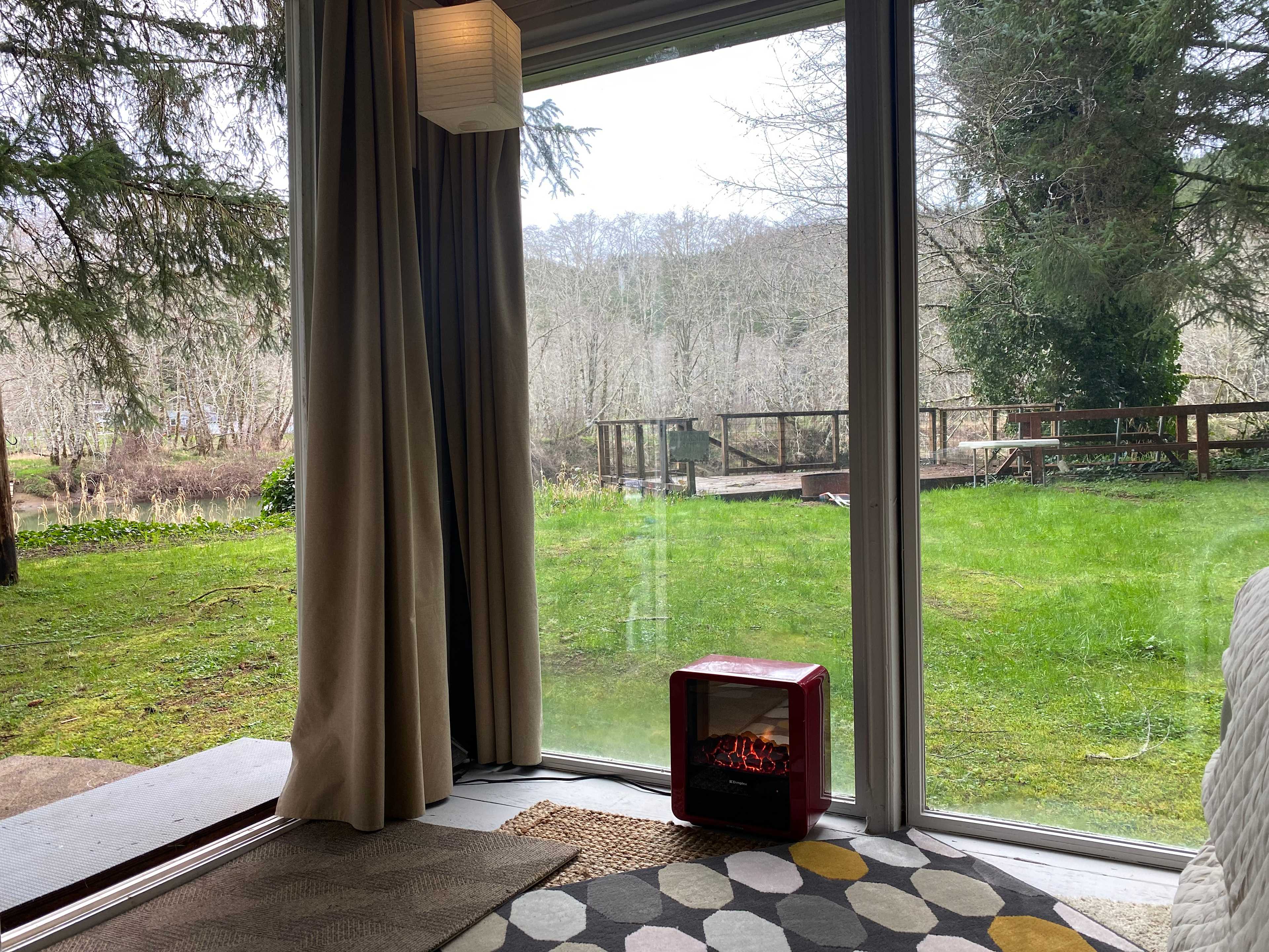 View from inside the Glass House.