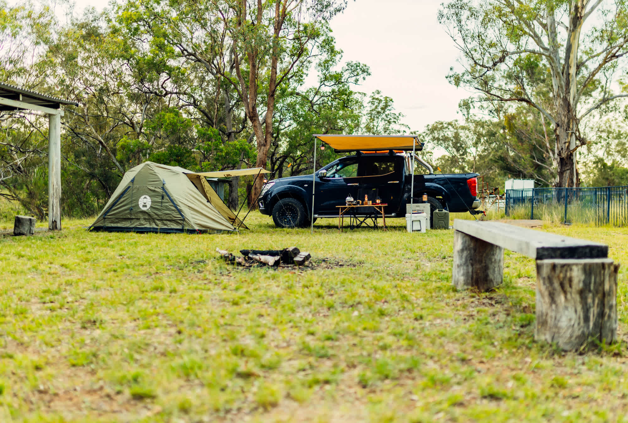 Camp setup on the property