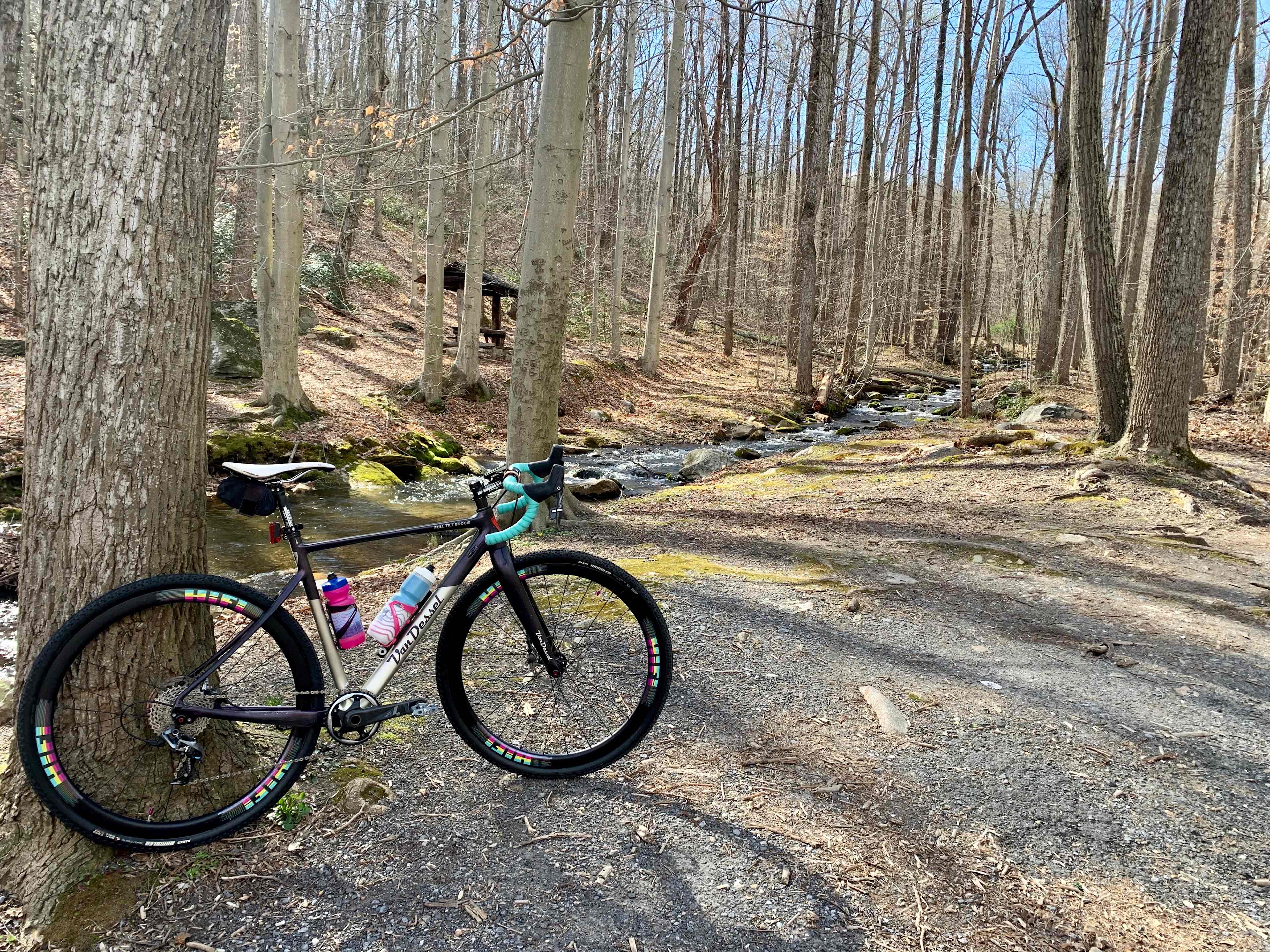 Nearby creek in the Frederick Municipal Forest/Watershed with parking & picnic area
