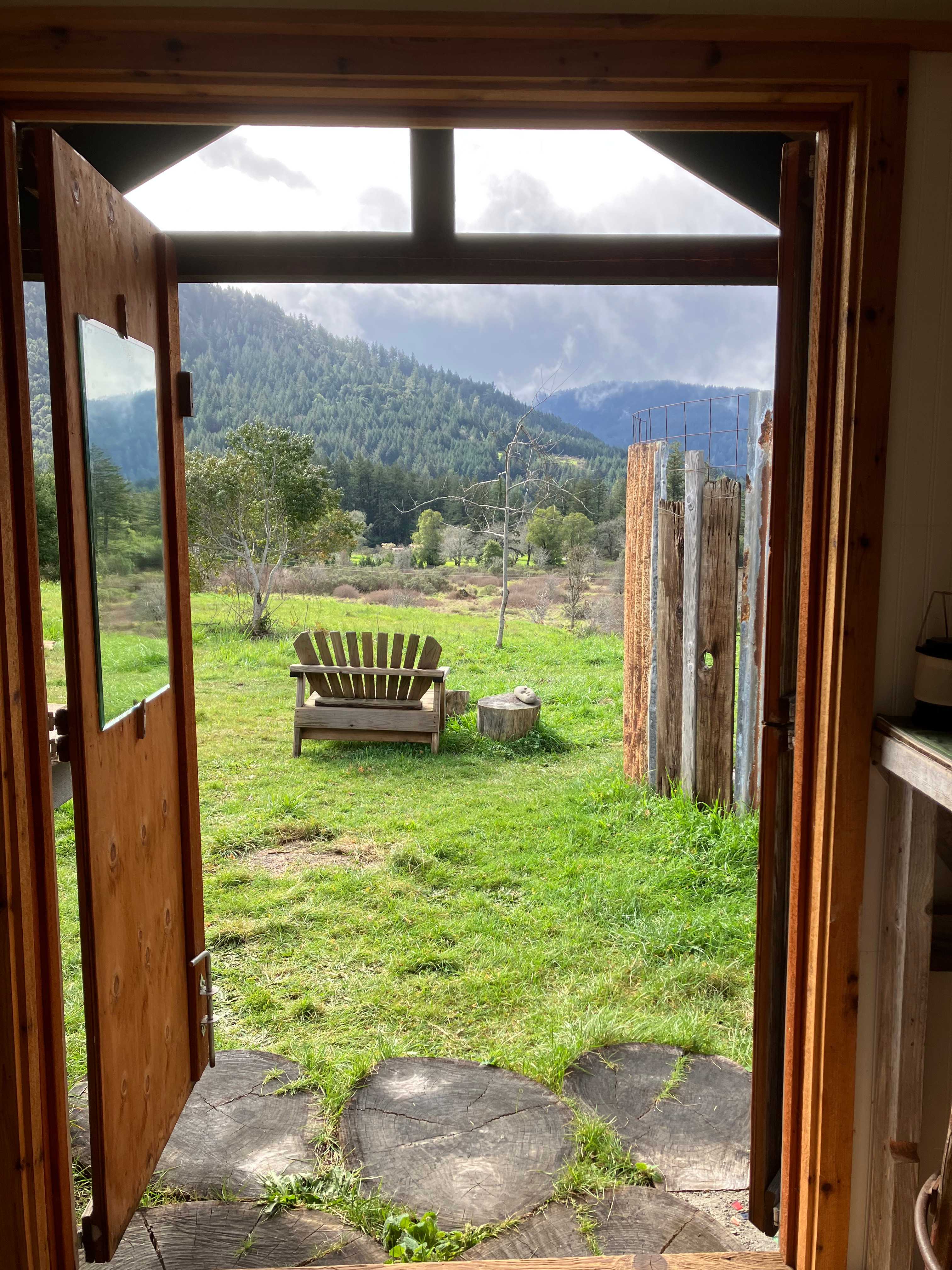 View from the cabin- you can see for miles!
