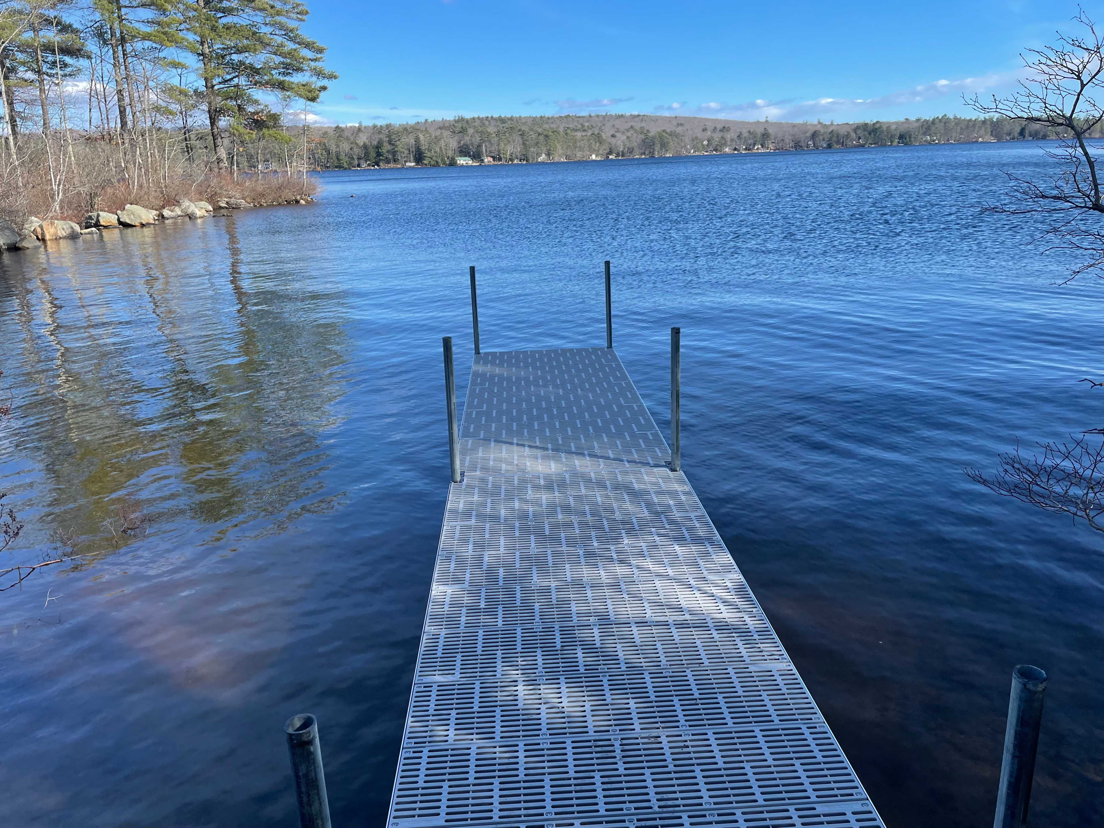 Another view of our private swimming cove and dock.
