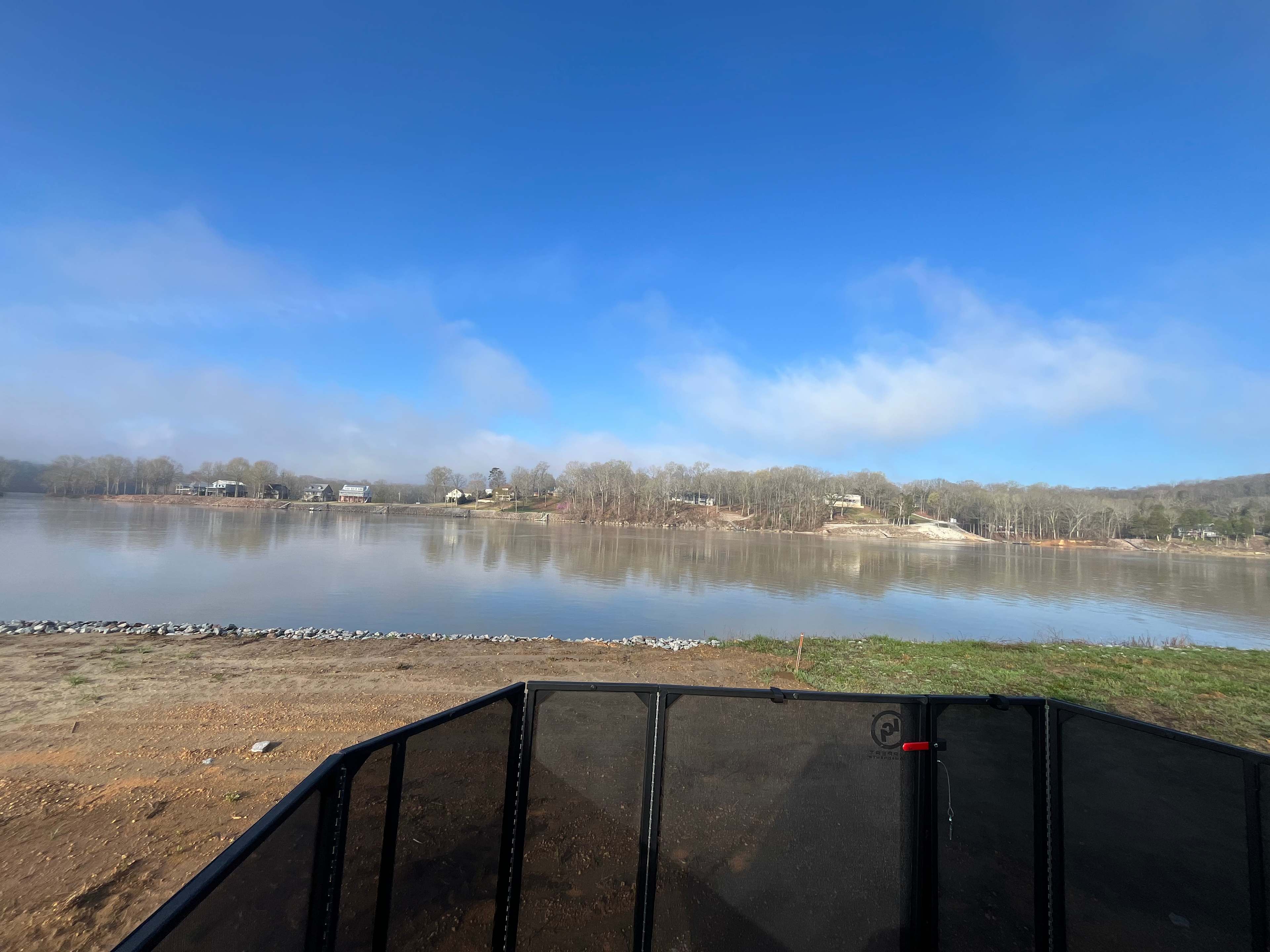View off the back of our toy hauler on our first trip out!