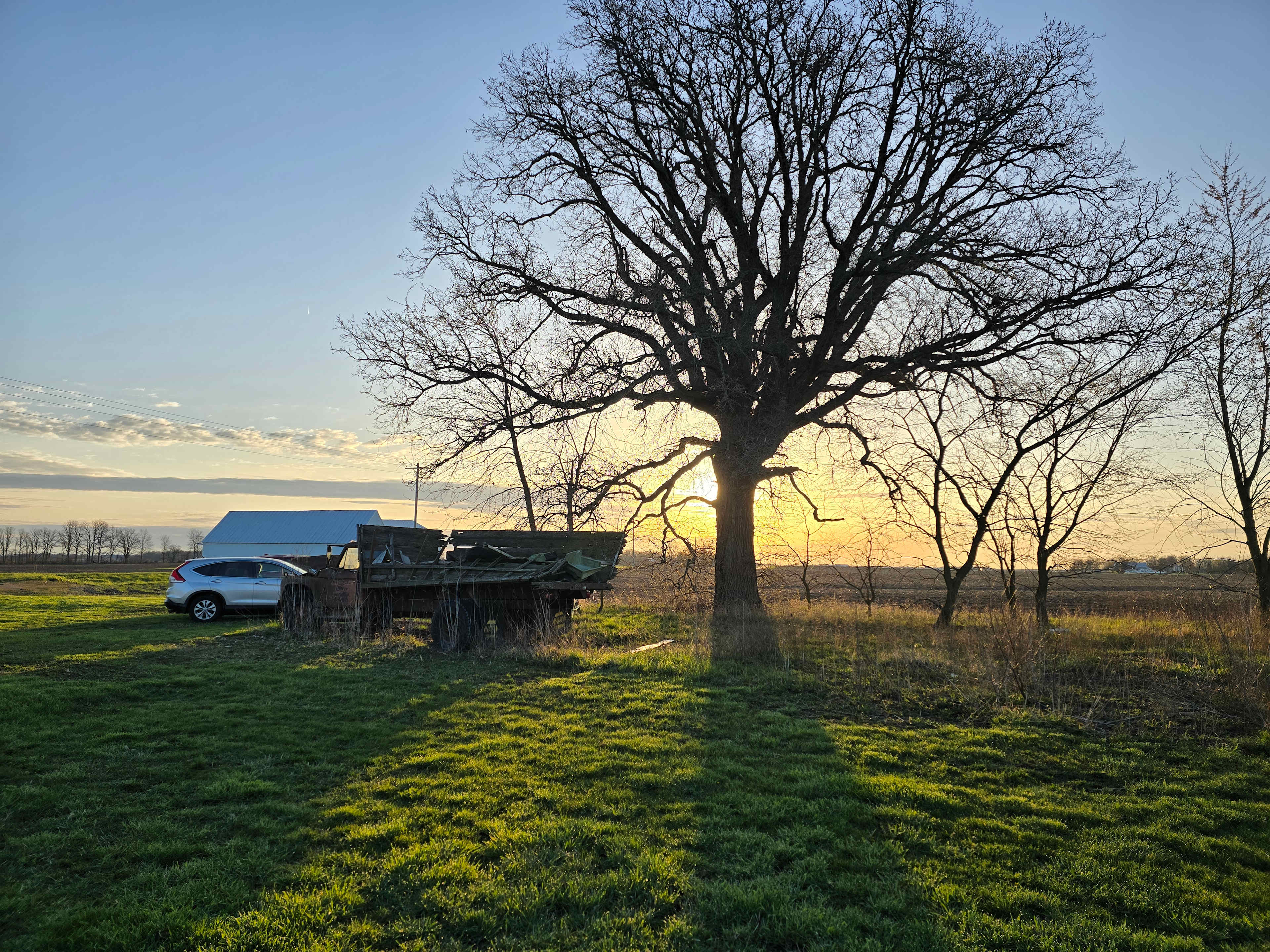 Beautiful sunrise from camping area