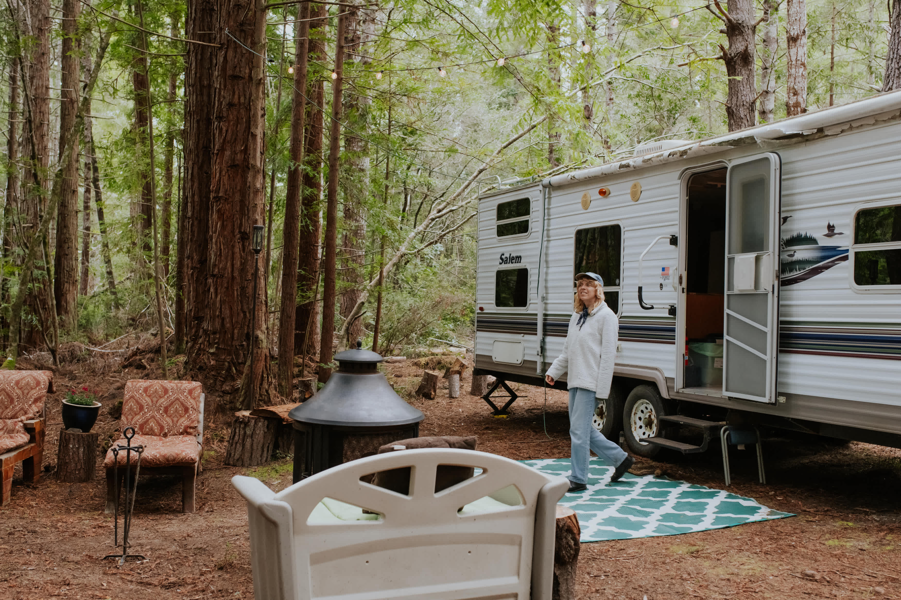 Taking in all that fresh forest air.