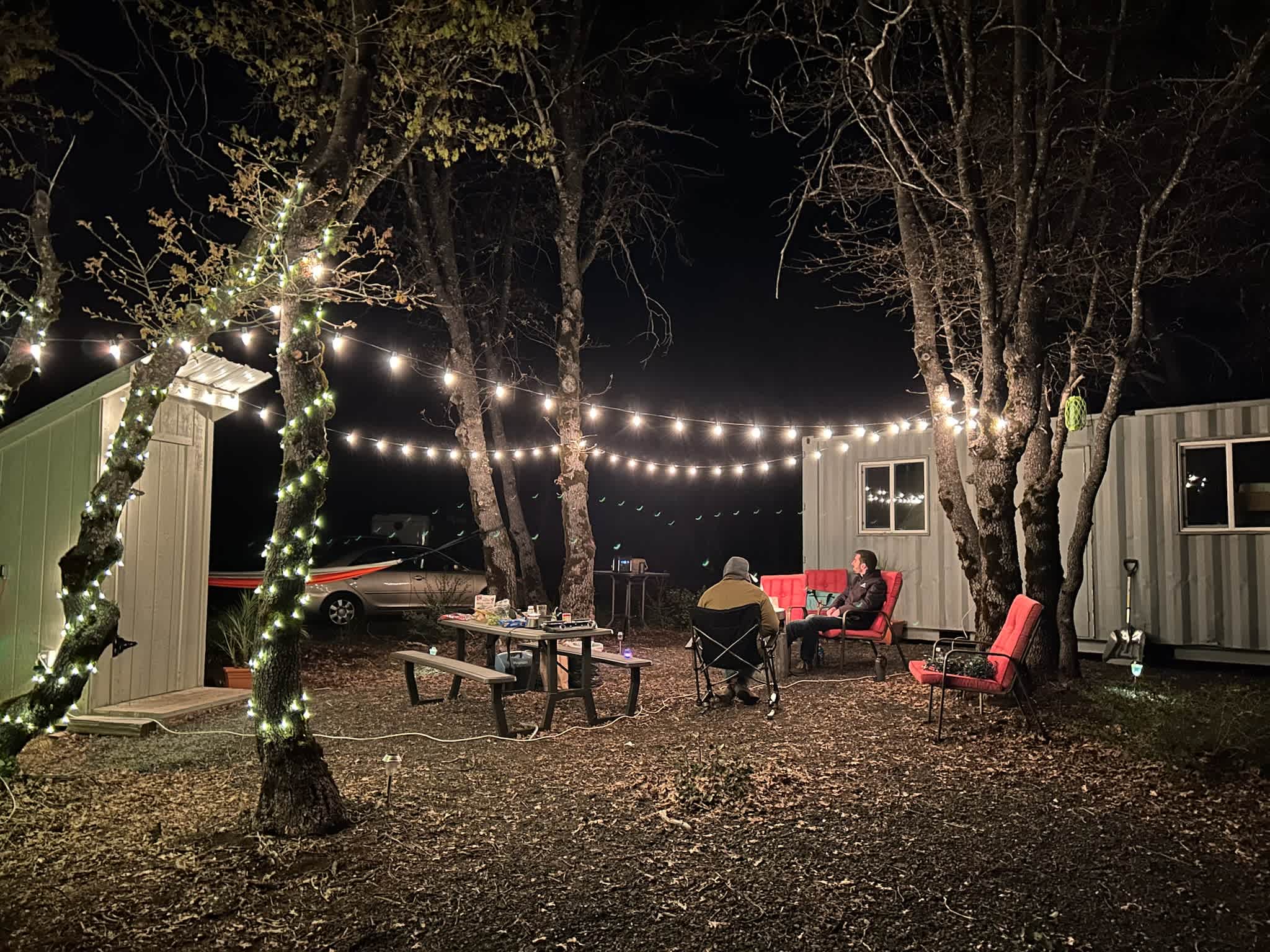 Relaxing private campsite with bunk house, outhouse, and up to ten tents allowed. 
