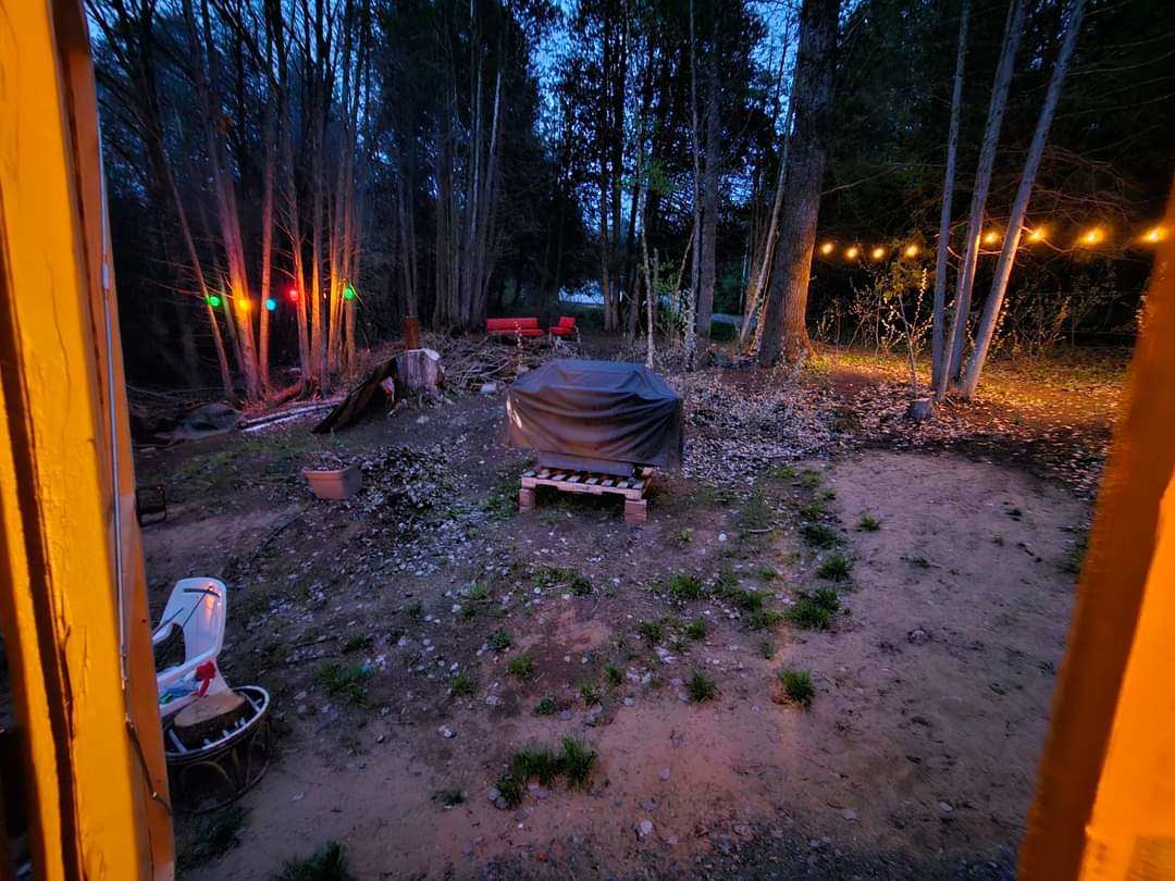 Night view from the door 