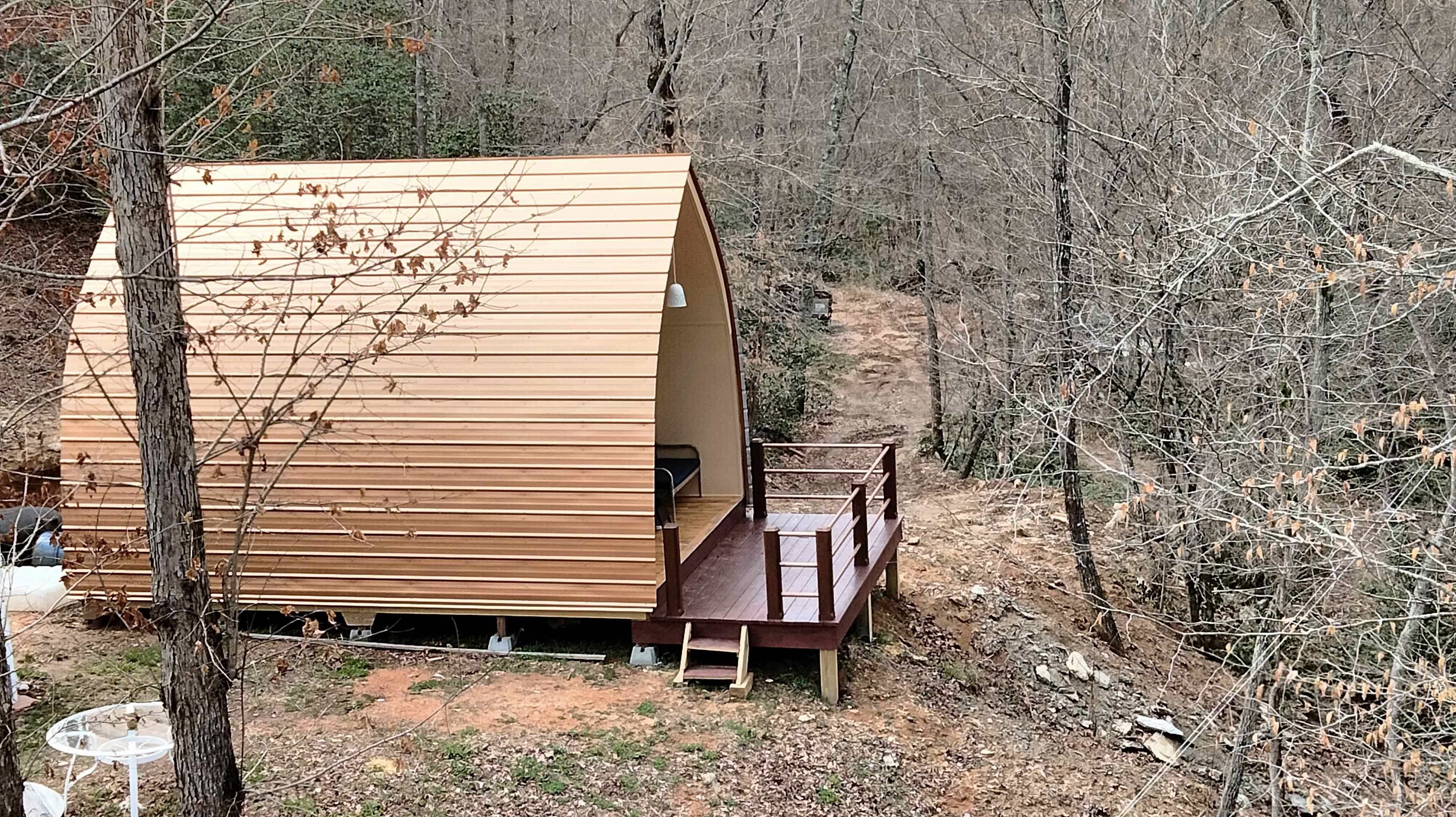 Arch cabin at Flowing River Place