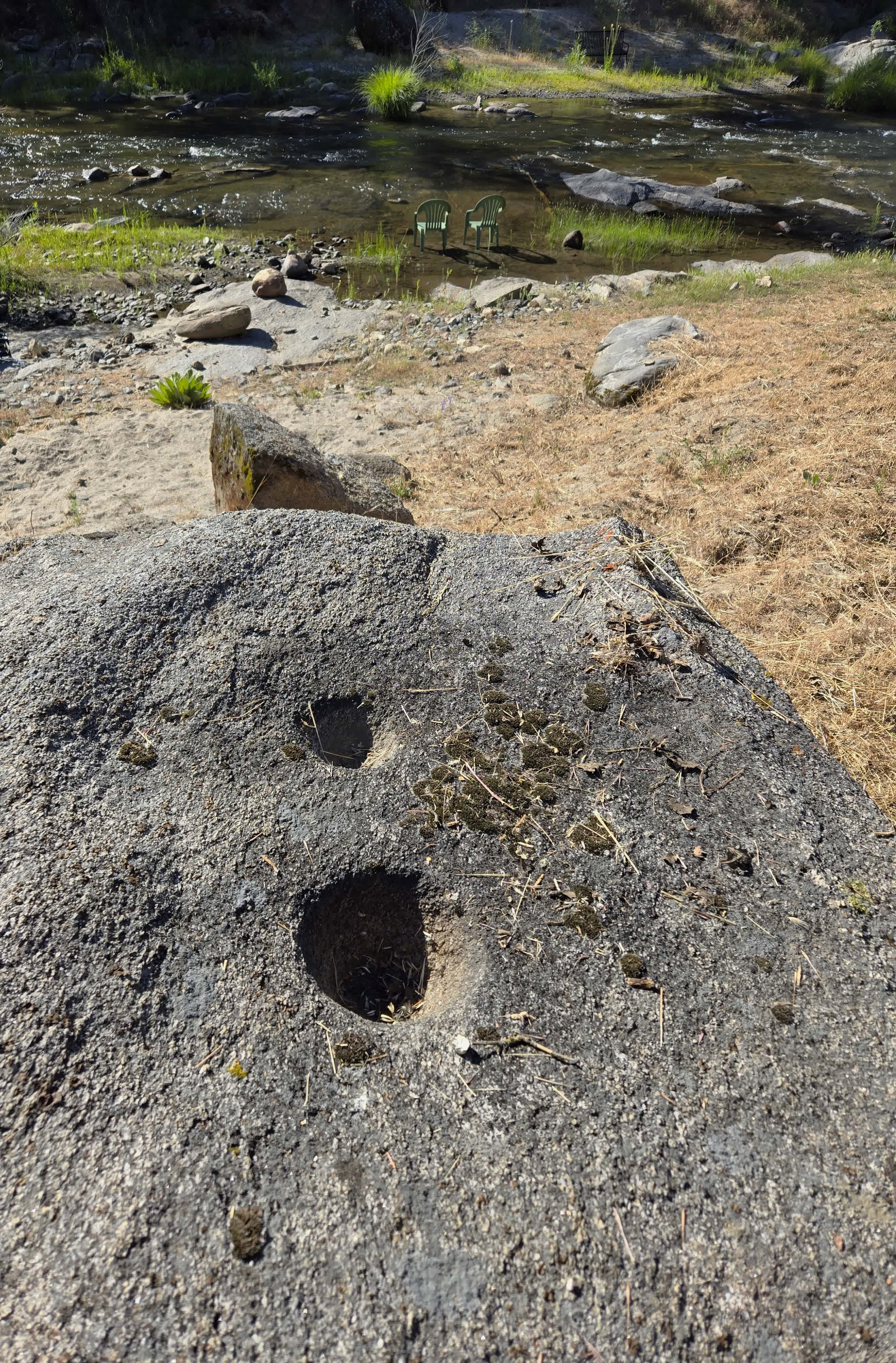 Native American grind holes.  This has been a special place for thousands of years.