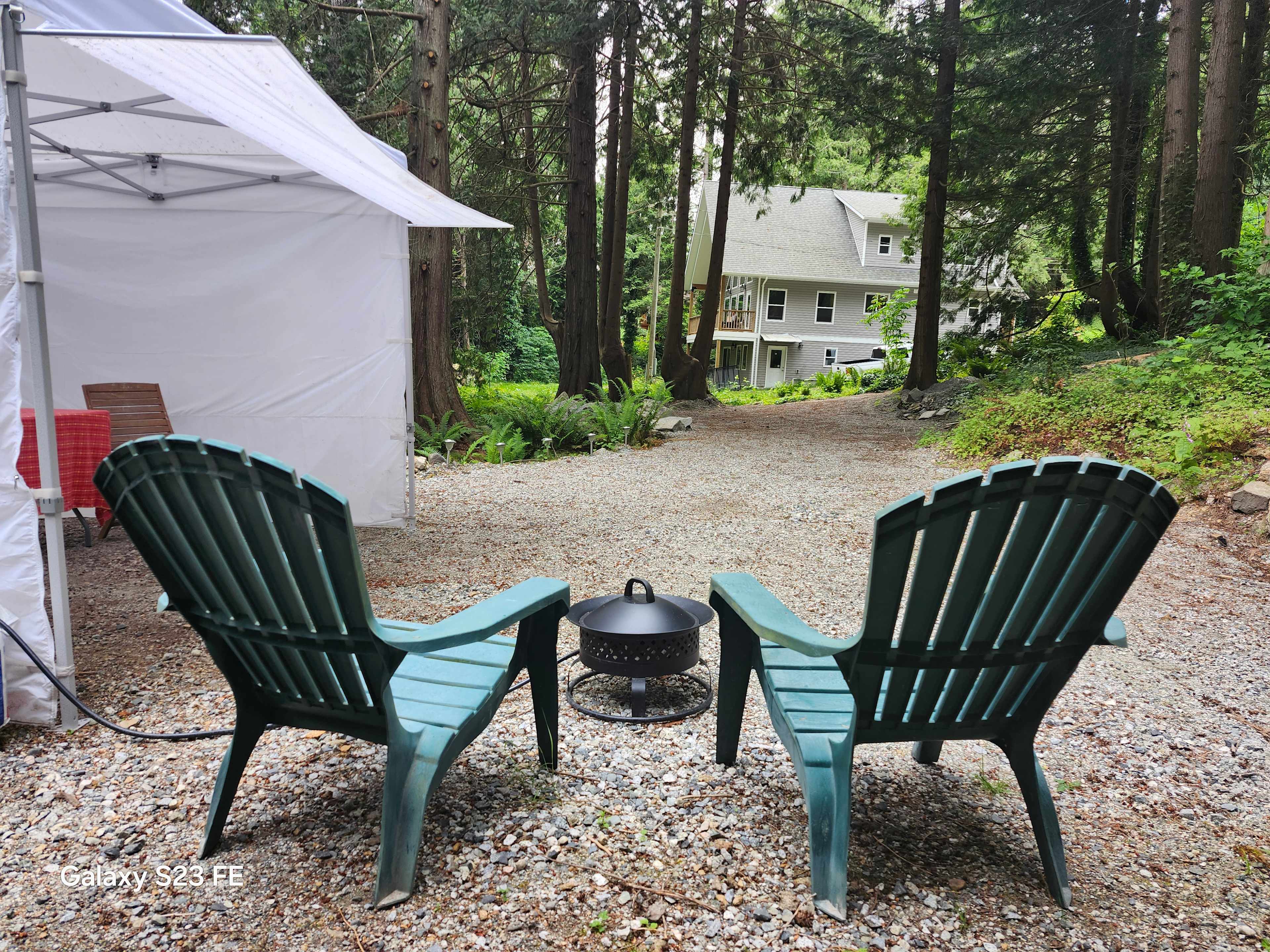 Fire pit and entrance
