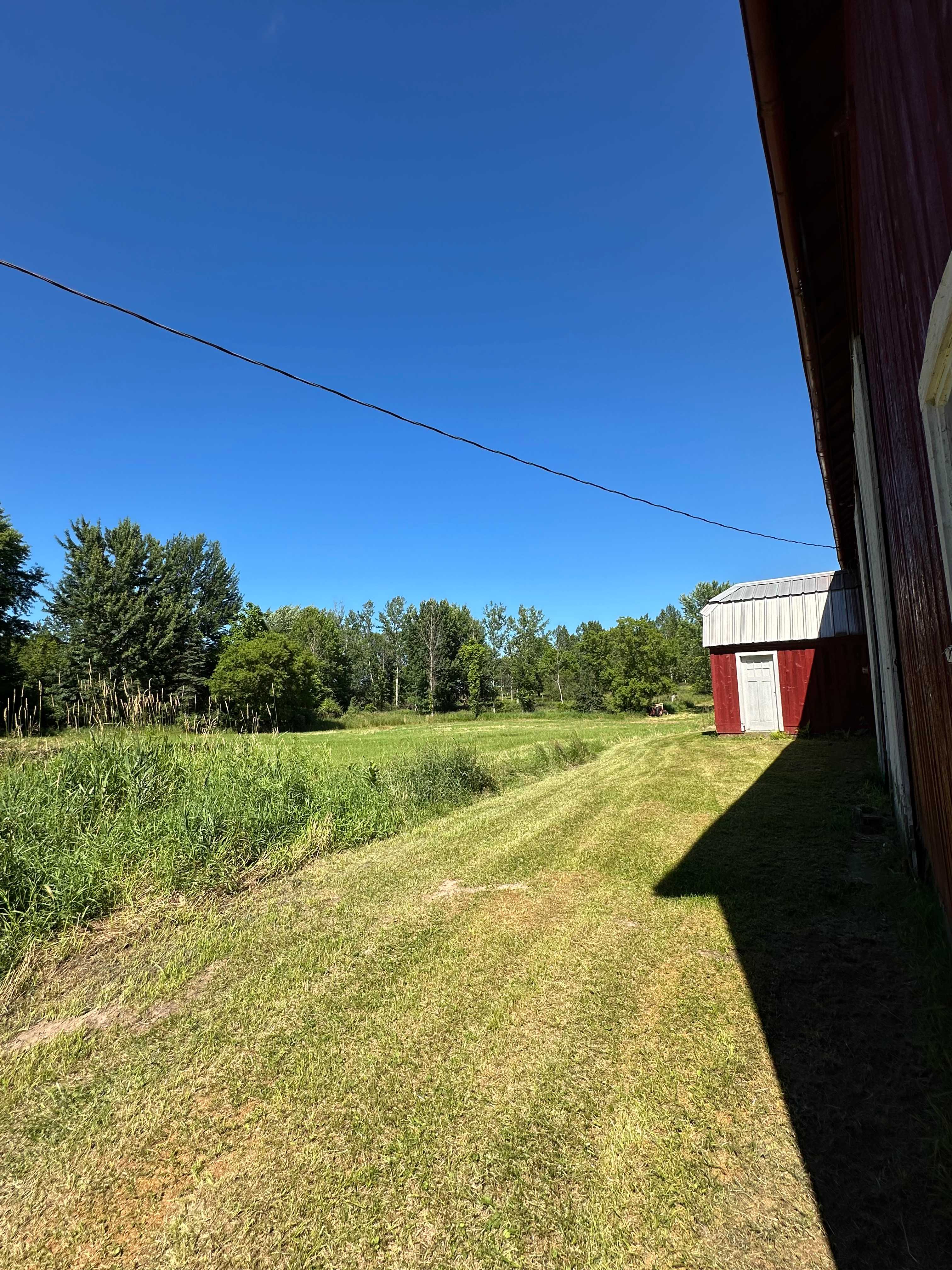 Standing looking northeast from the backside of the barn. 