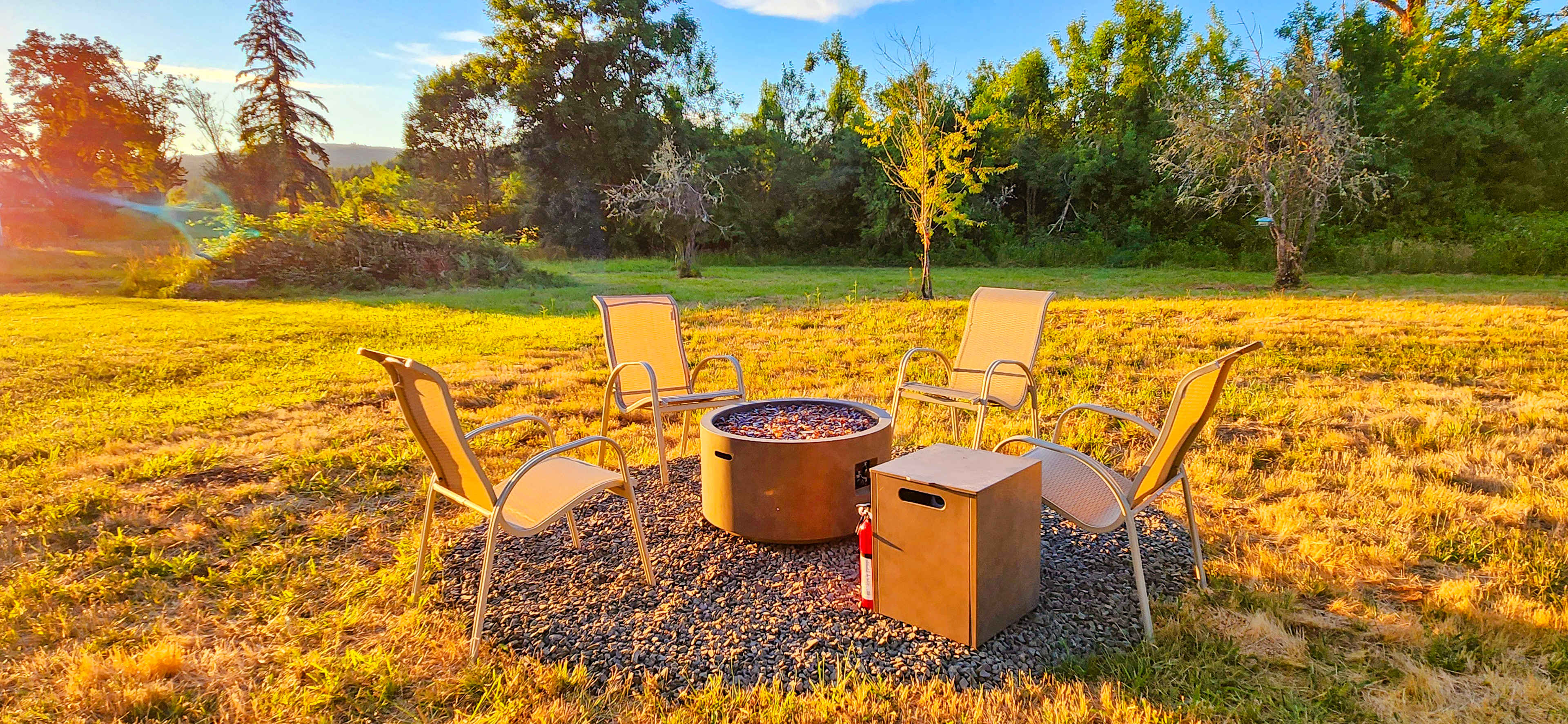 Community fire pit.