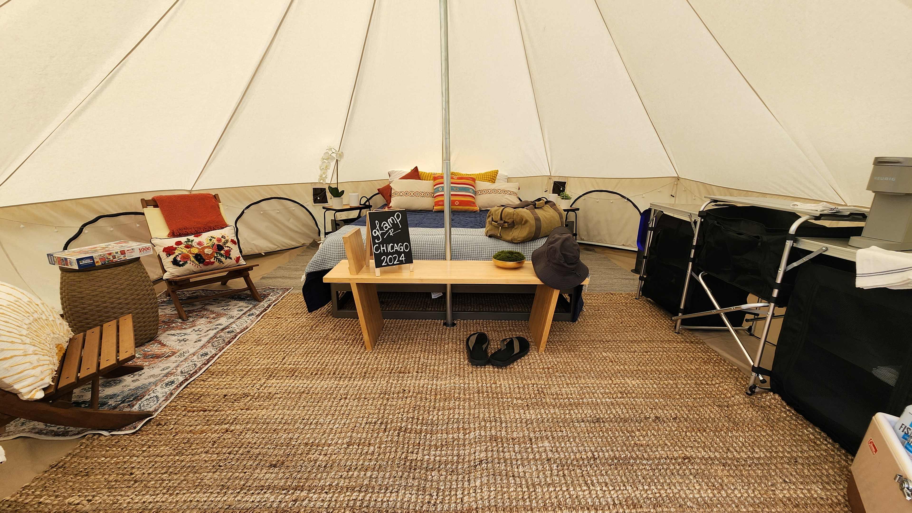 Glamp Chicago Yurt Urban Campsite
