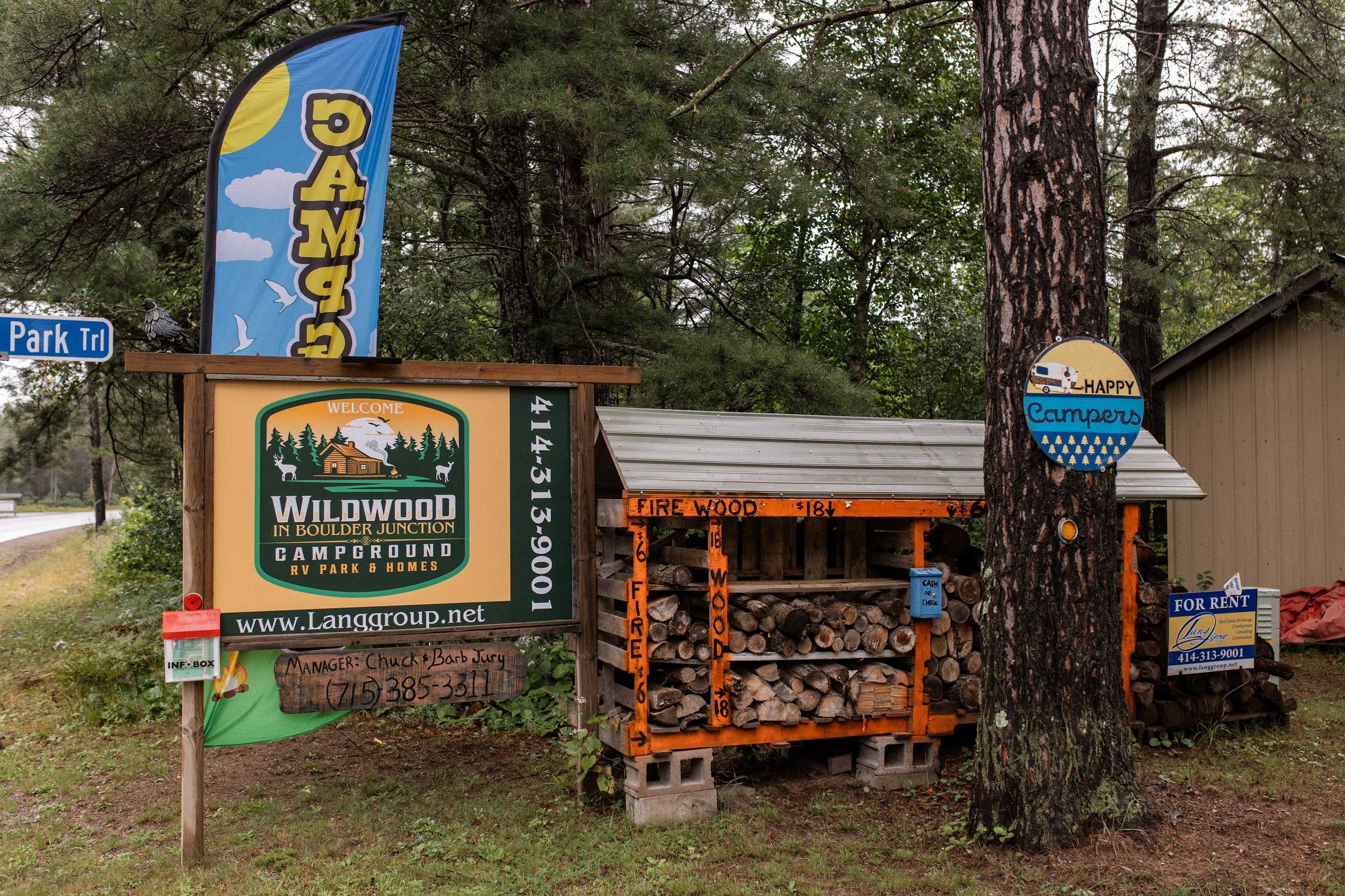Here is the campground sign to watch for when coming from the county road.