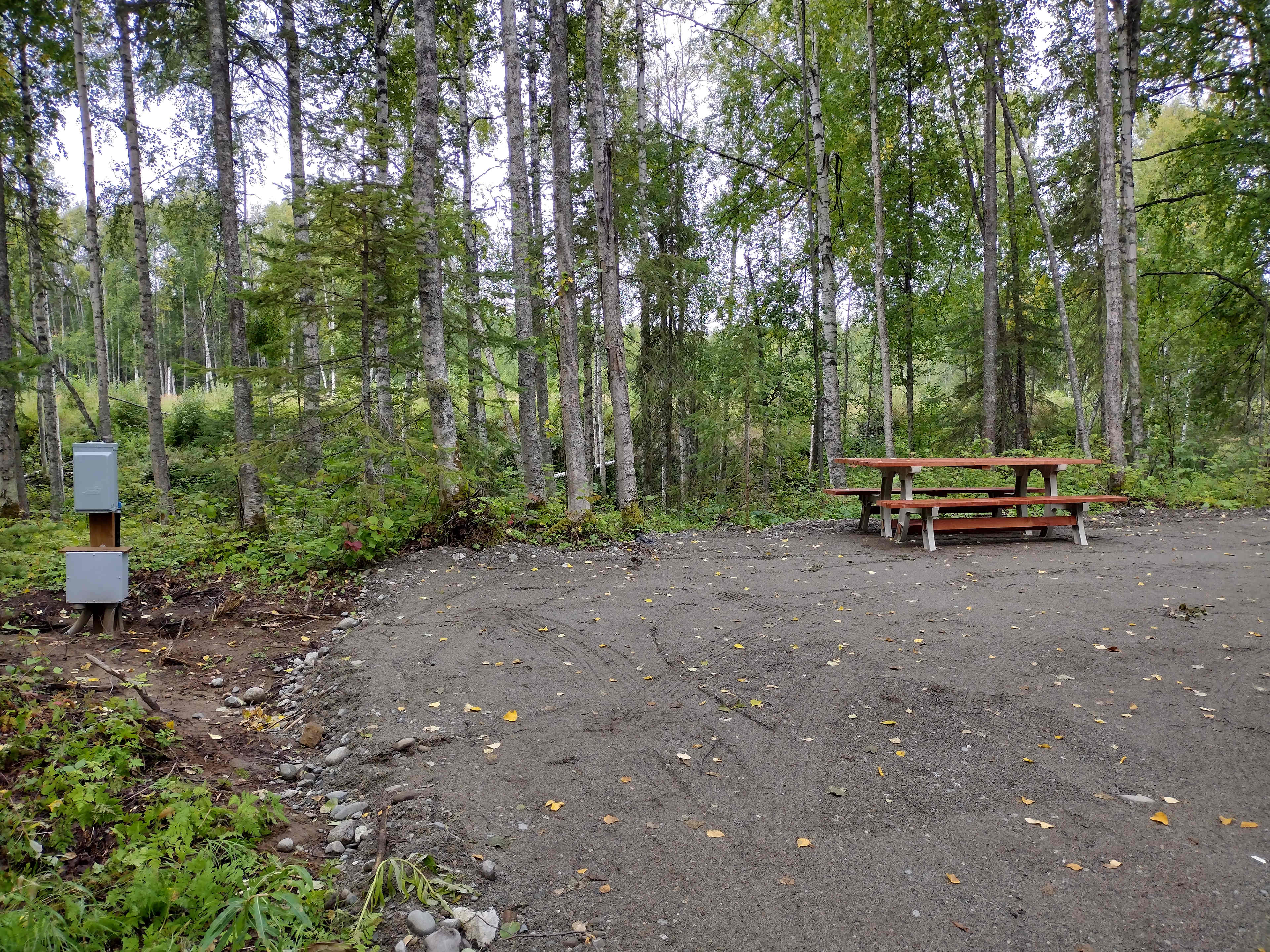 Electric and picnic tables at each site