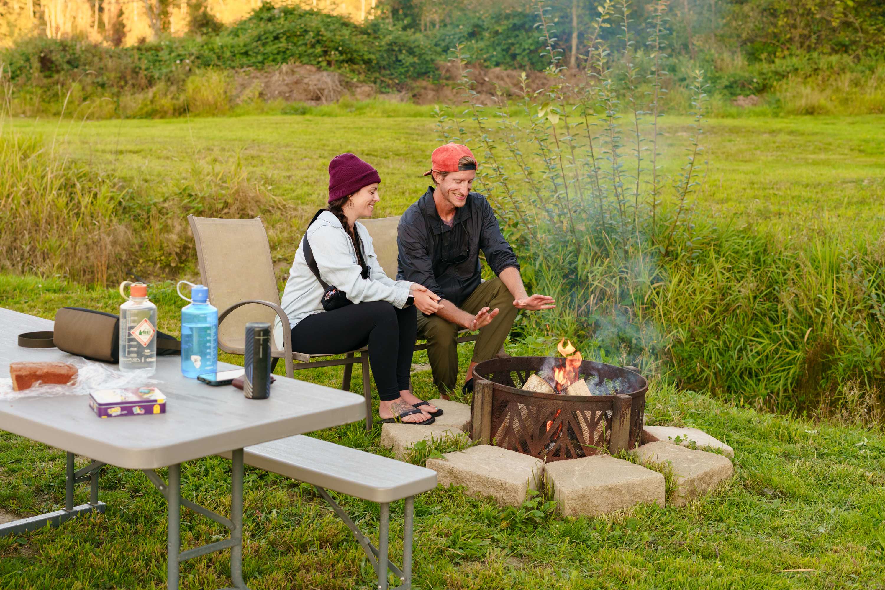 Checked the local county restrictions and were so exited that we could have a nice evening fire!