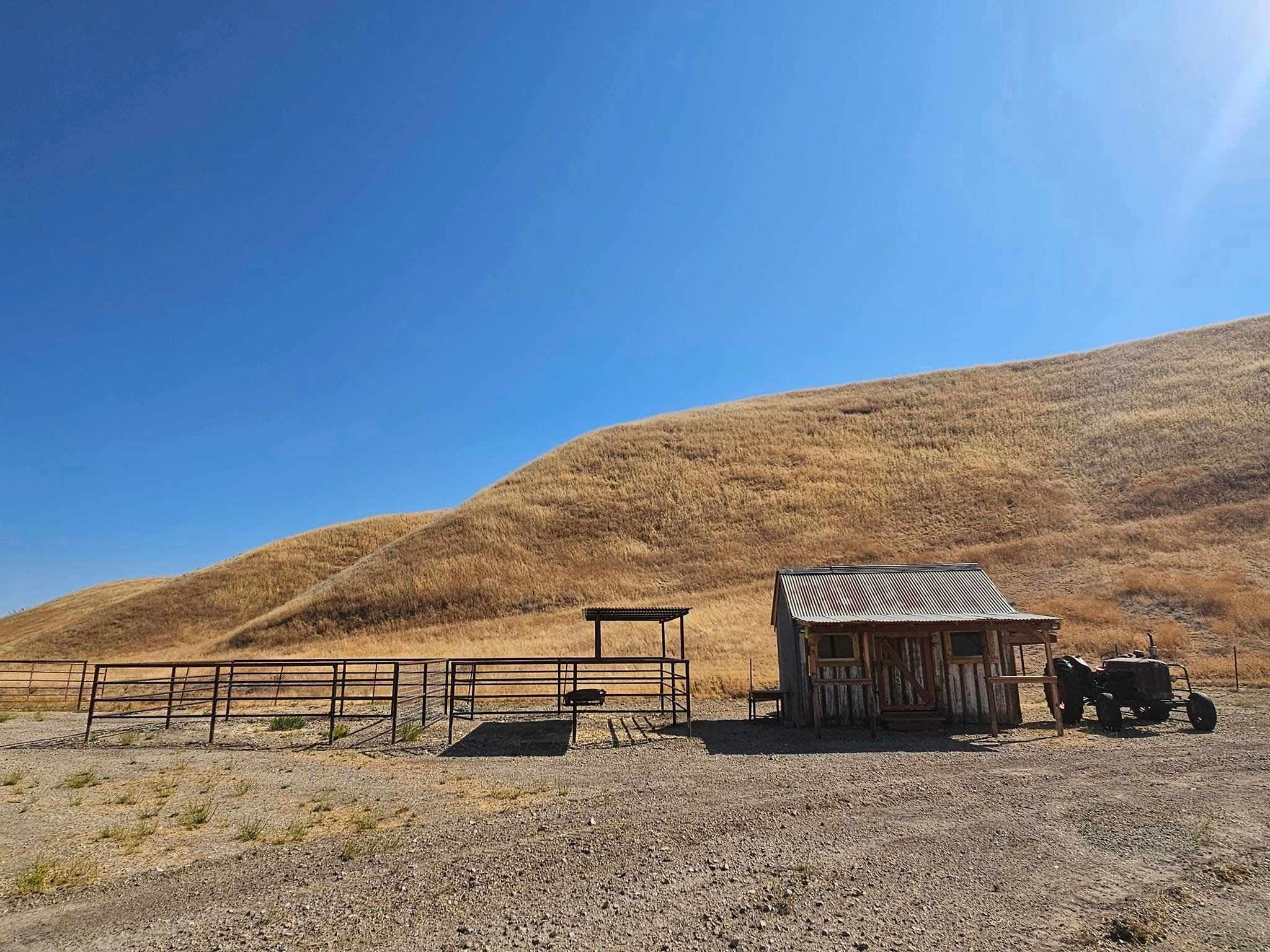 The cabin is not included with this campsite and requires a separate booking. However, it is situated adjacent to your site. Below is a photo to give you an idea of the surrounding area.