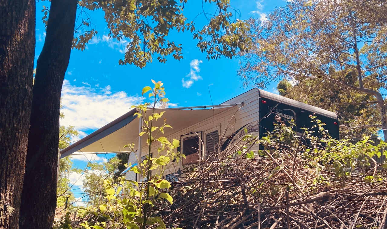 Secluded with all the mod-cons on solar power and rainwater.