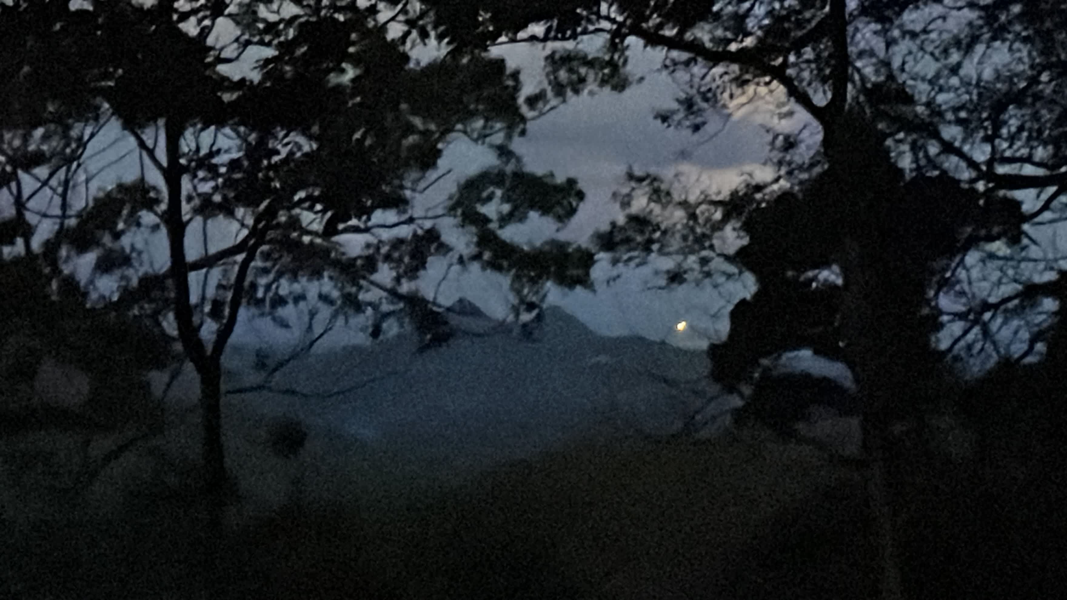 View of the lighthouse at nighttime.