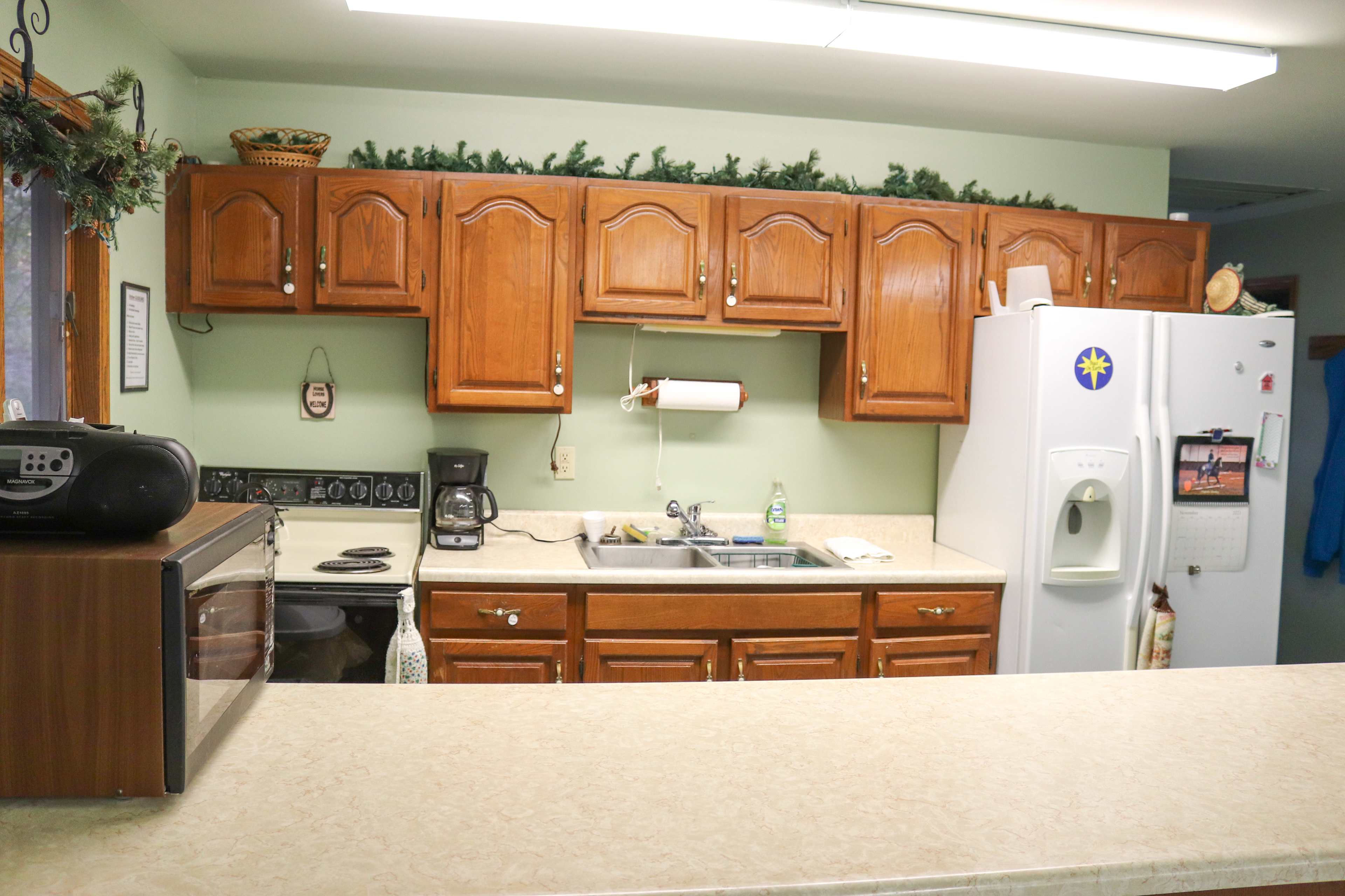 The kitchen in Dixon Lodge may be used by bunkhouse guests.