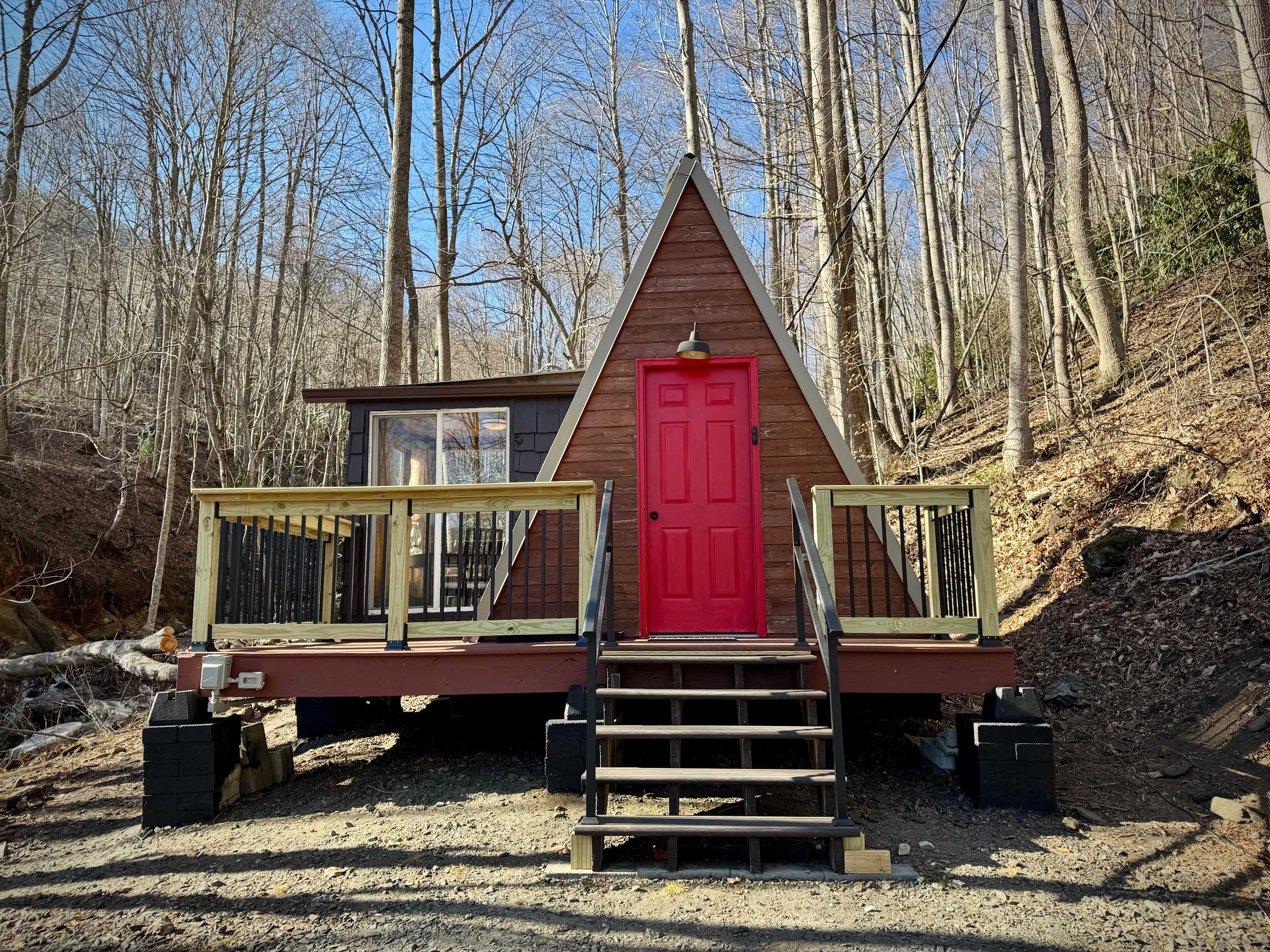 Secluded Creek Front Tiny A-Frame