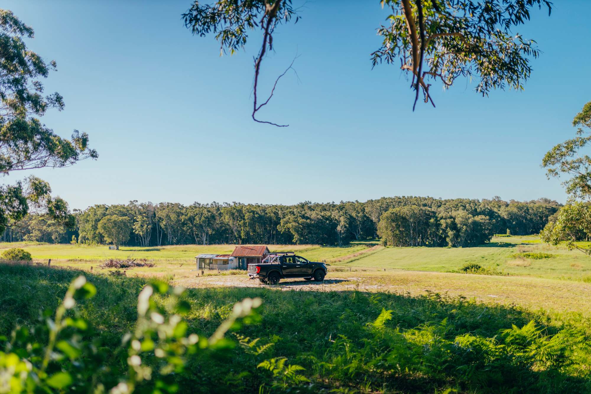 Campsite are located over the hill