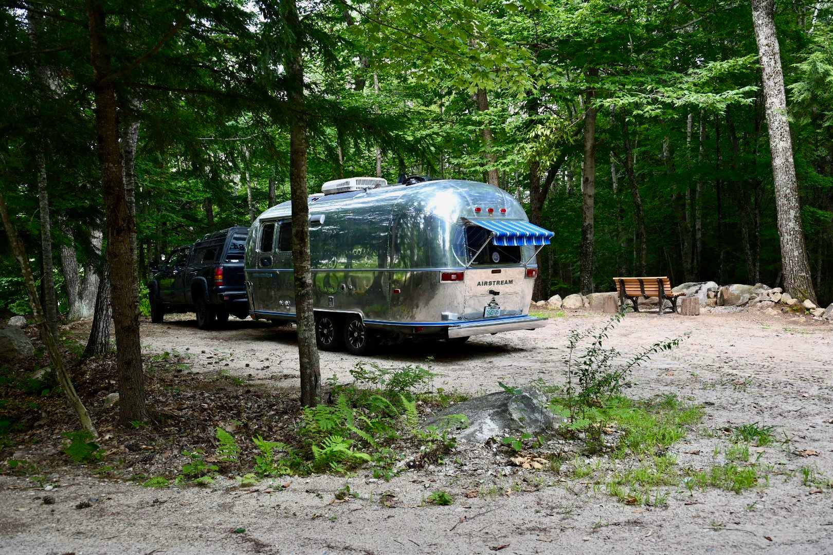 The site is level and sandy and your home on wheels completes this space and makes it a private and restorative experience in these magical woods
