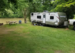 Riverside camping