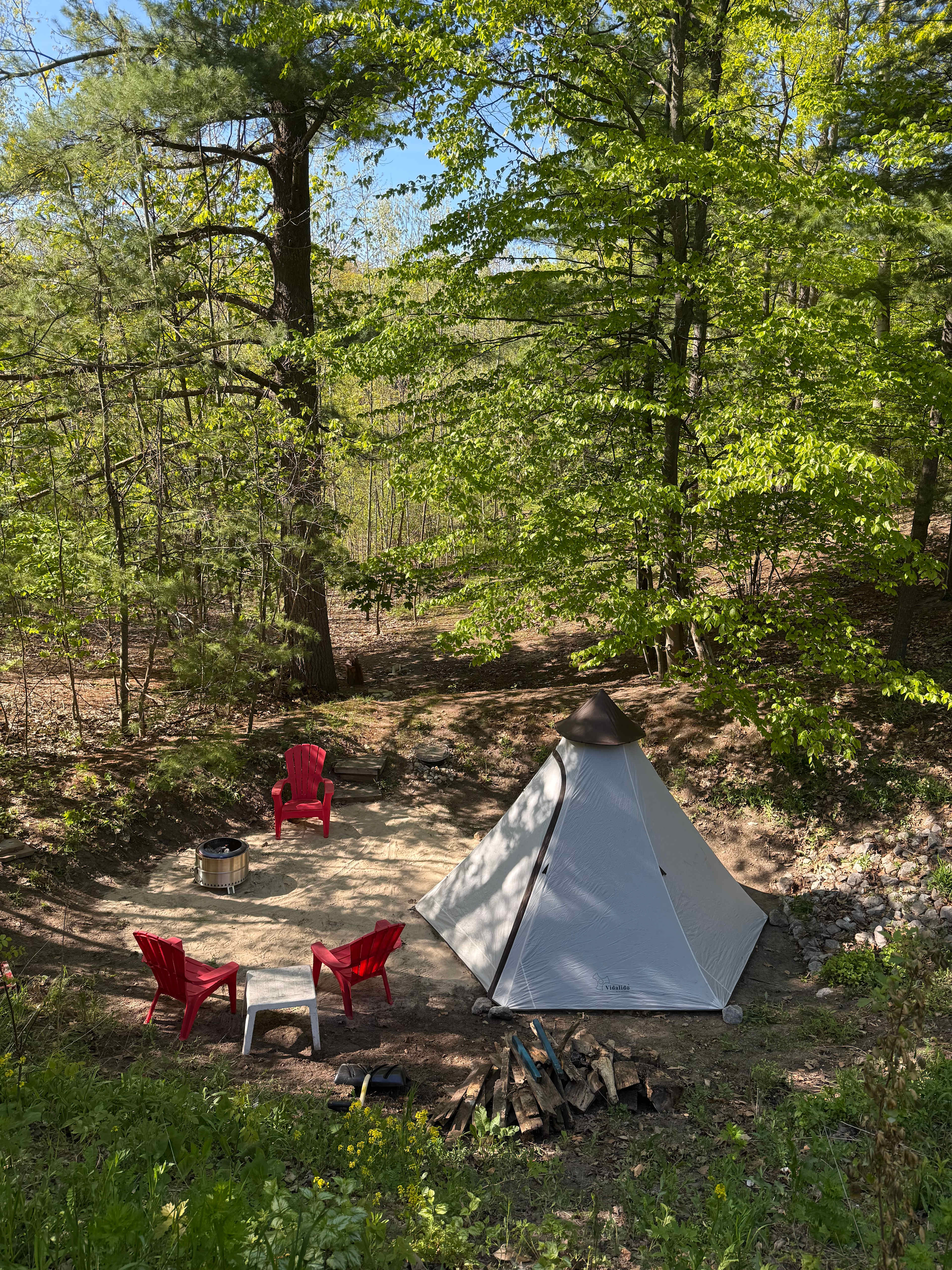 Site is in the woods off our back porch