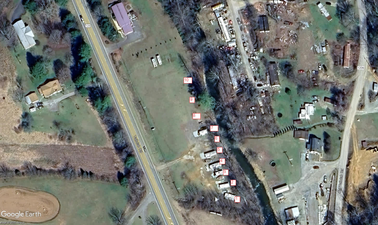 Layout of lots 