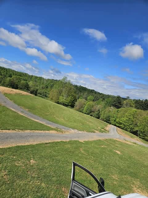 New drive way leading to camp site
