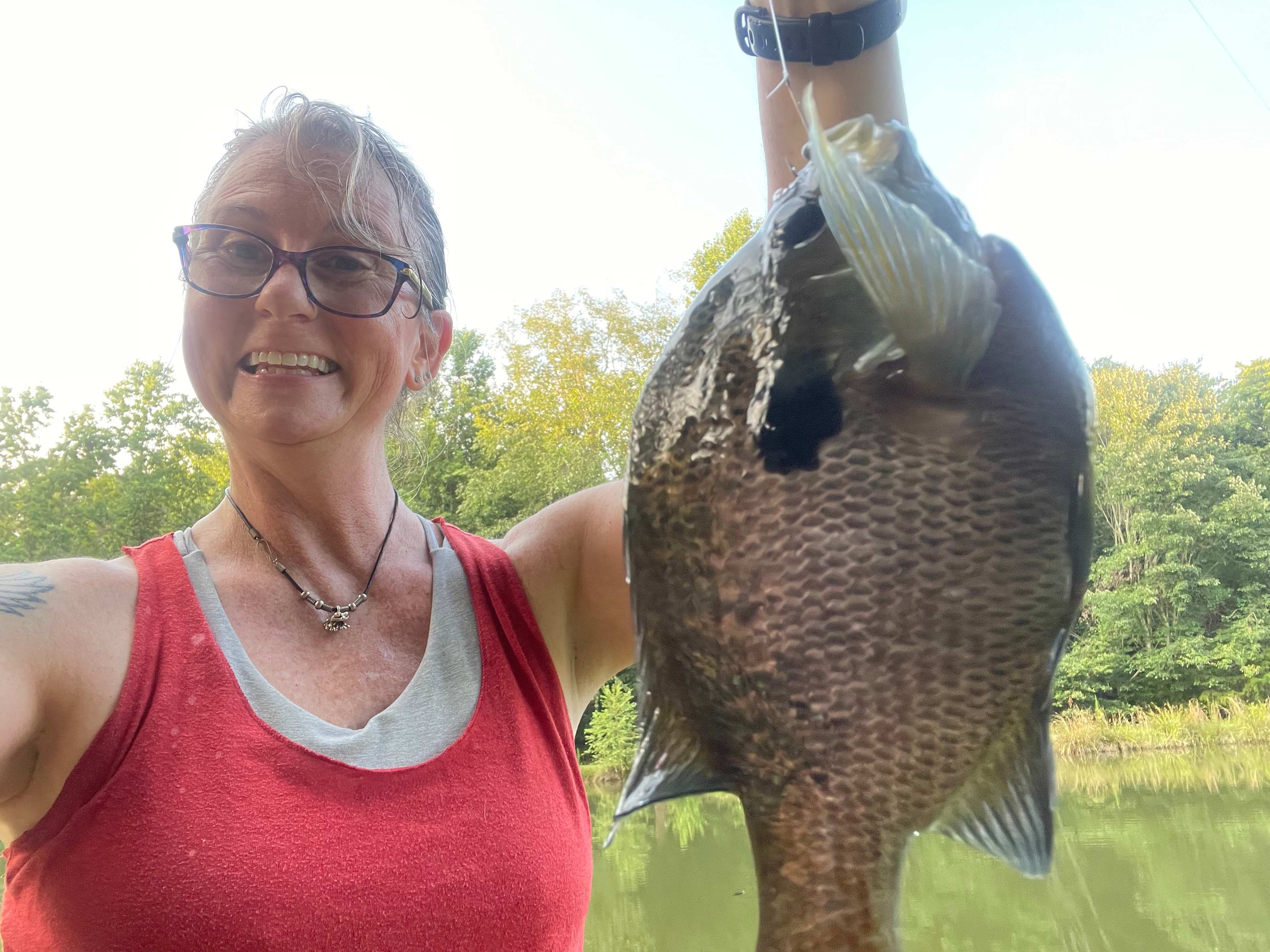 One of several large blue gill caught and released.