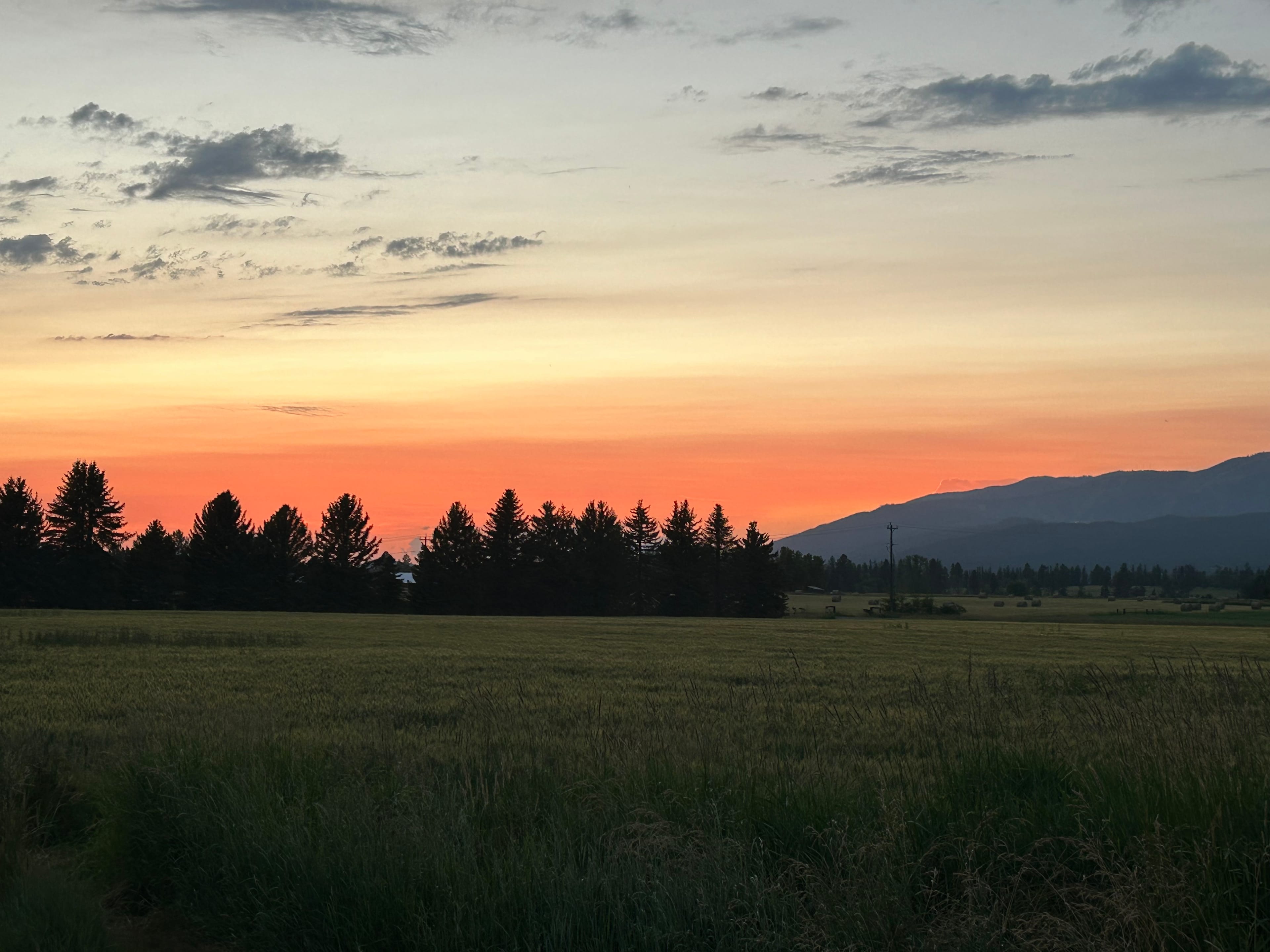 Sunset overlooking the beautiful Whitefish range 