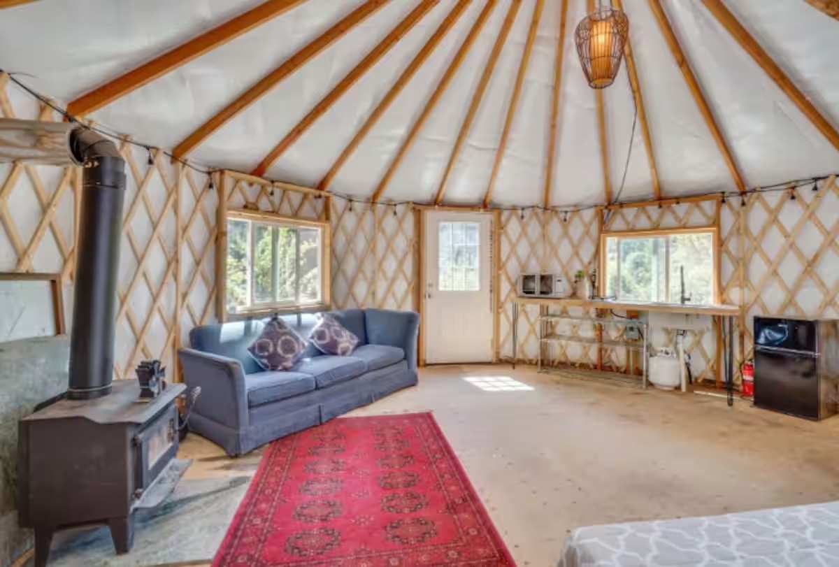 Petrolia Peace: Yurt, Tents, Cabin
